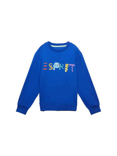 Esprit Sweatshirt Logo-Sweatshirt aus Baumwolle (1-tlg)