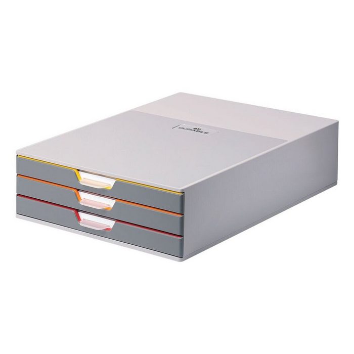 DURABLE Schubladenbox VARICOLOR® 3 mit 3 Schubladen geschlossen stapelbar YR10379