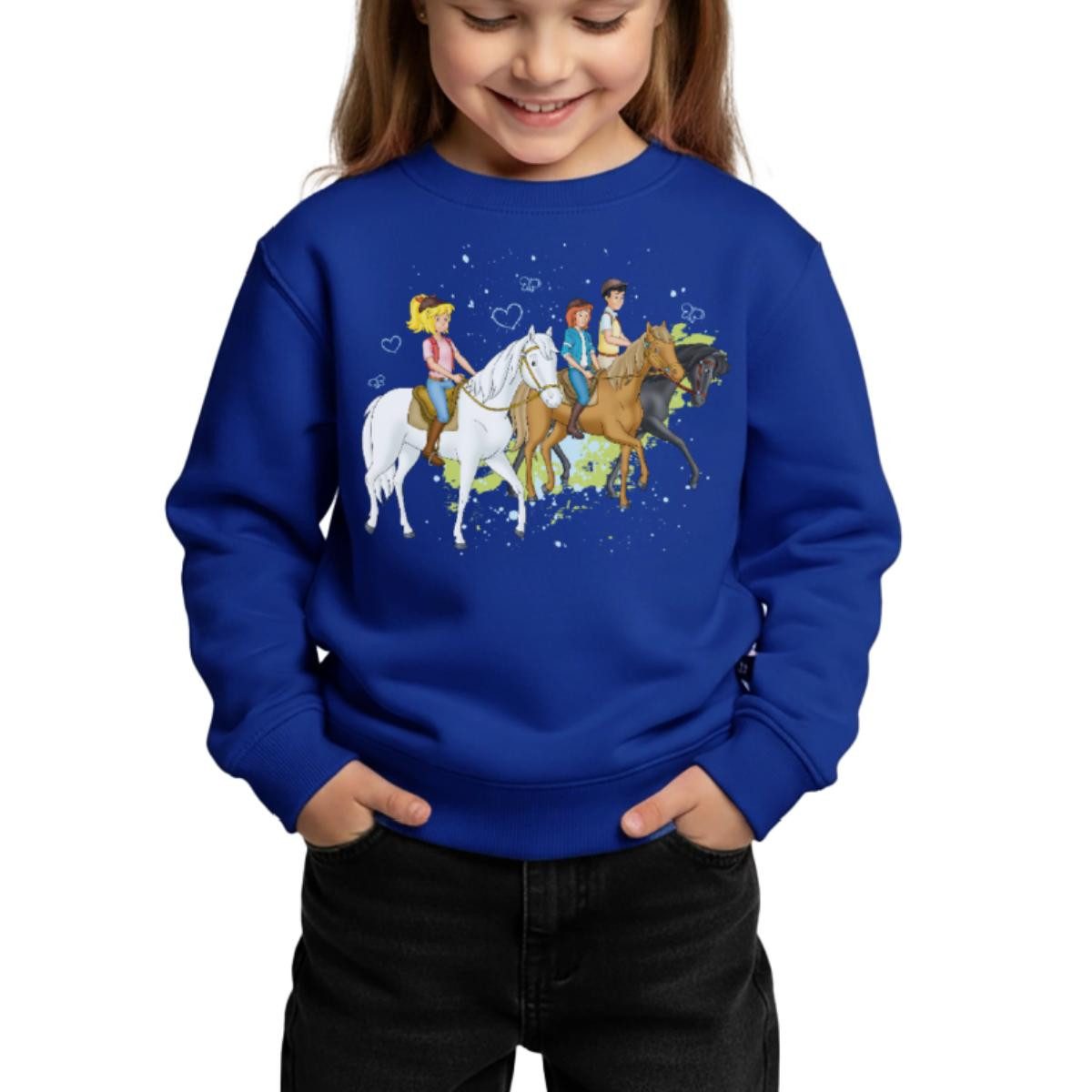 Spreadshirt Sweatshirt Bibi Und Tina Ausritt Mit Alexander Falkenstein Kinder Premium Pullove (1-tlg)