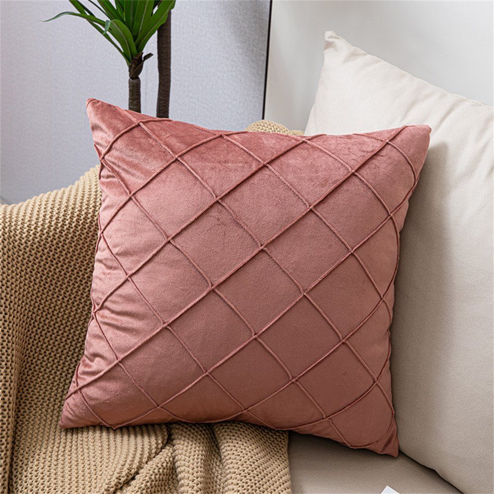 HAMÖWO Dekokissen Sofakissen mit Füllung Schlafzimmer Rosa 45 Auto Bezug Sofa für x und 45cm