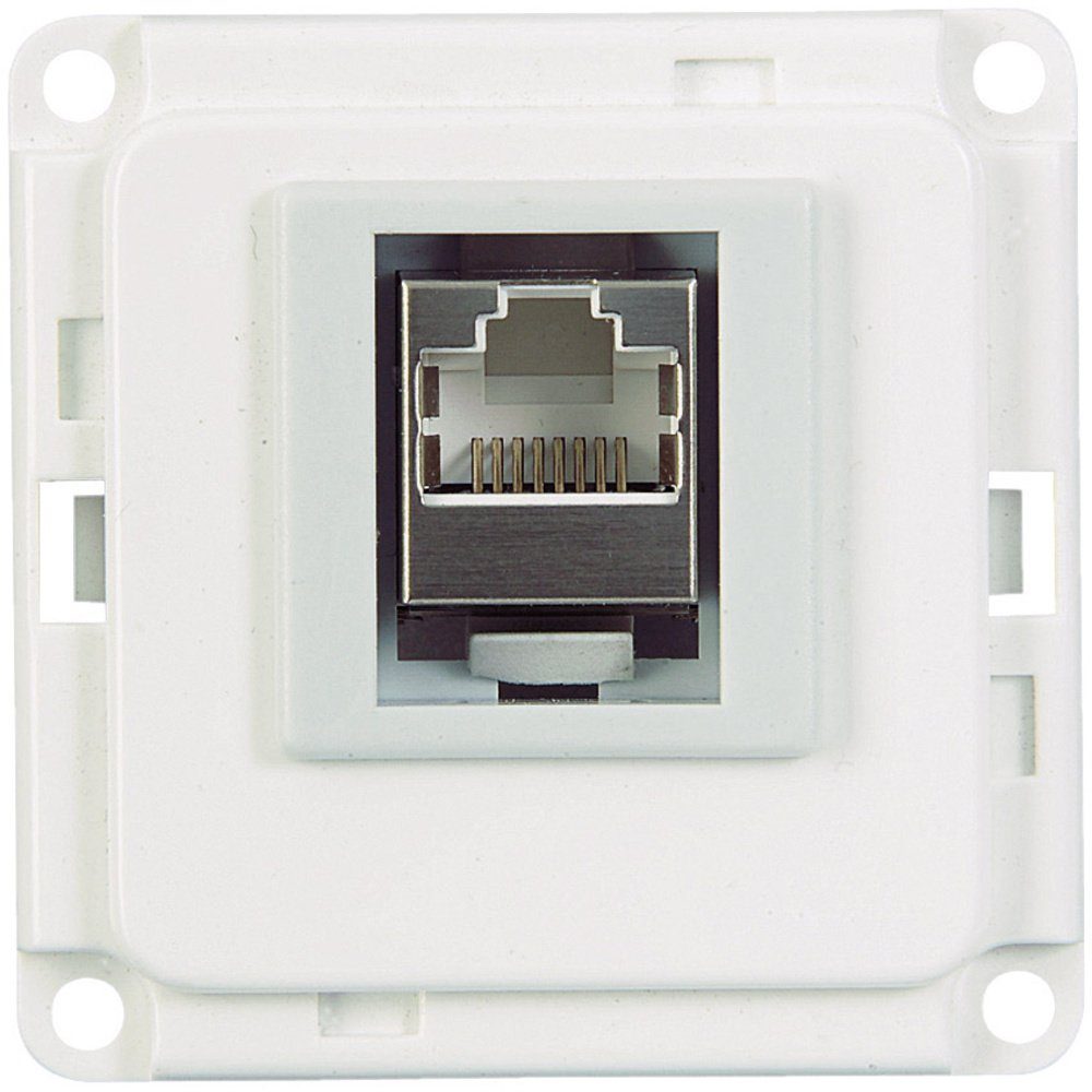 1 Weiß Kündahl-Weitzel Steckdose Geräteeinsatz ISDN St. Elektro-Sockelleistensystem 71682