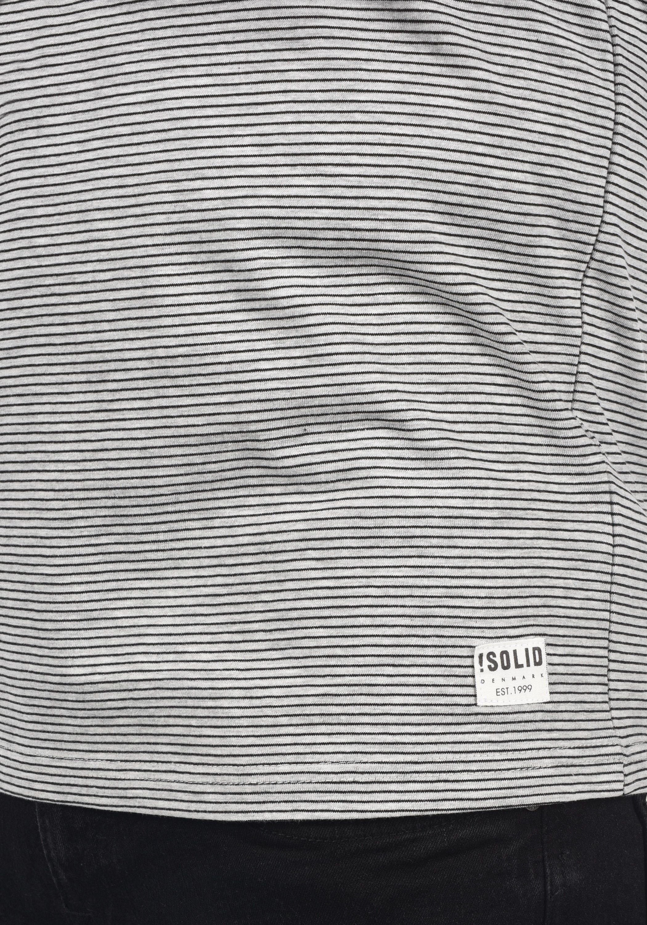 Solid Rundhalsshirt SDAlfi T-Shirt Light Melange Grey (8242)