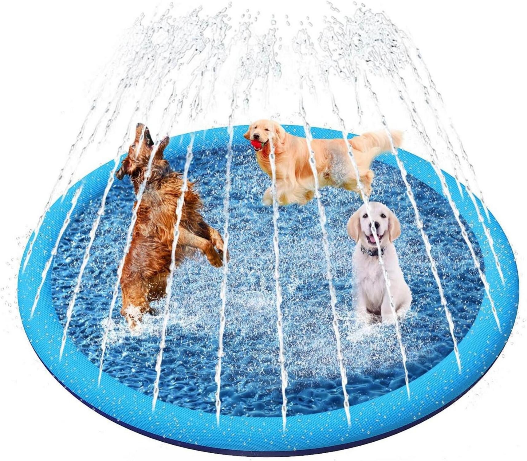 Schutzkragen YAUNGEL Hundepool 175cm Planschbecken für Große Kleine Hunde Splash