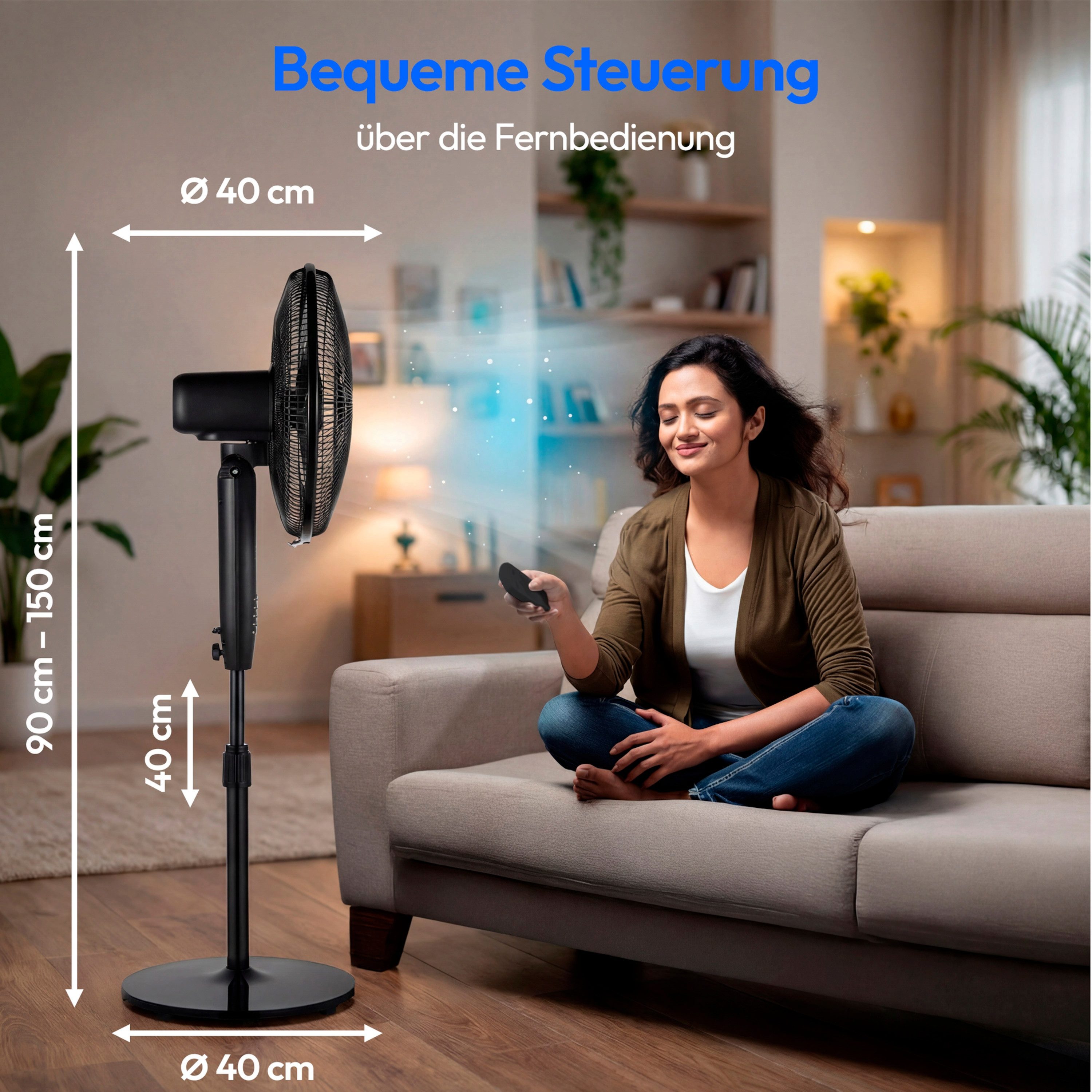 Medion® Standventilator LIFE P21 SF Standventilator mit Fernbedienung (MD 12069), P21 SF