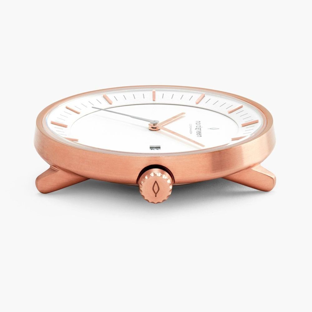 Nordgreen Quarzuhr nordgreen Herren Uhr PH40RGLEBRXX Philosopher Rosé vergoldet, (1-tlg)