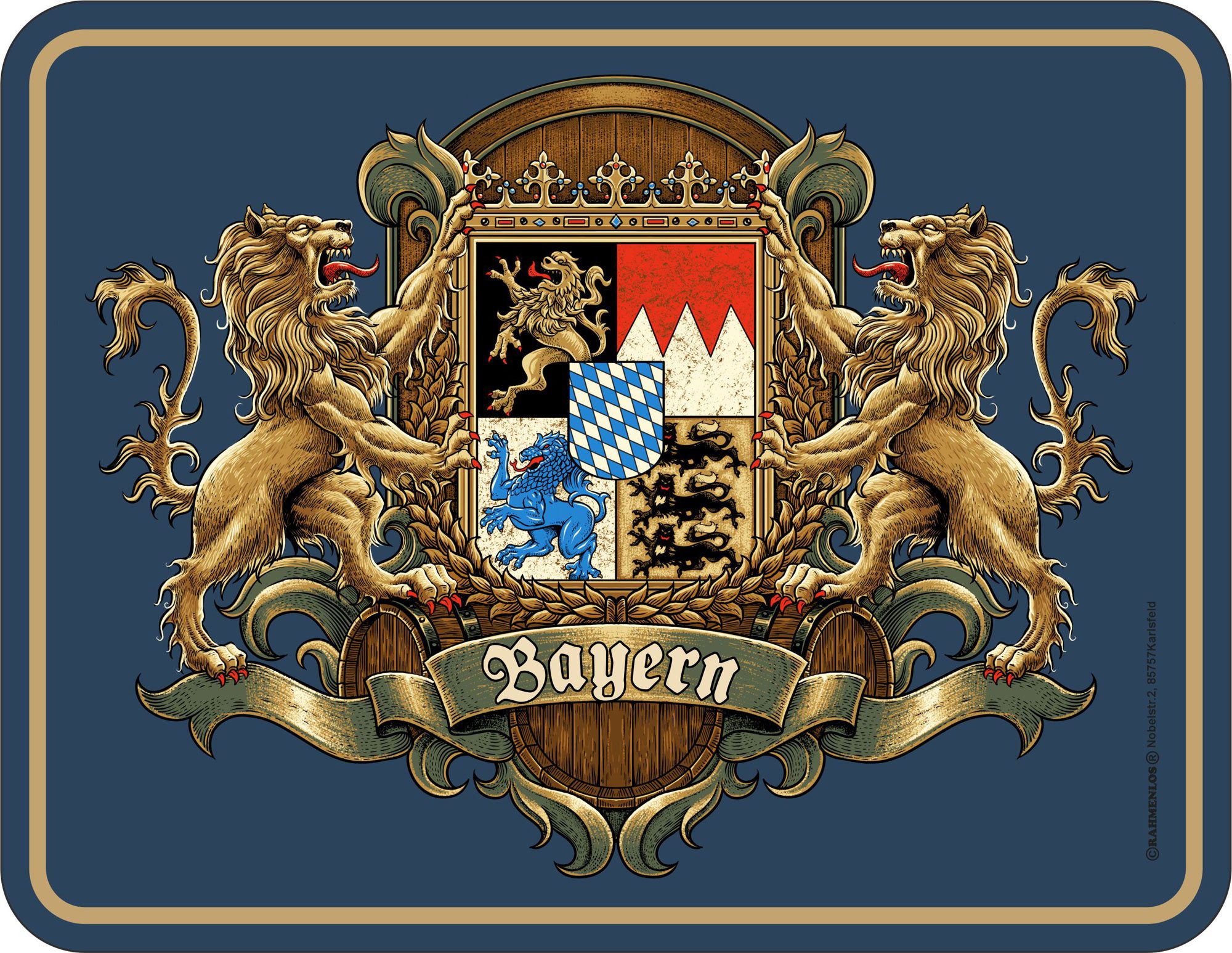 Metallschild Bayern - Fun-Schilder - Wappen