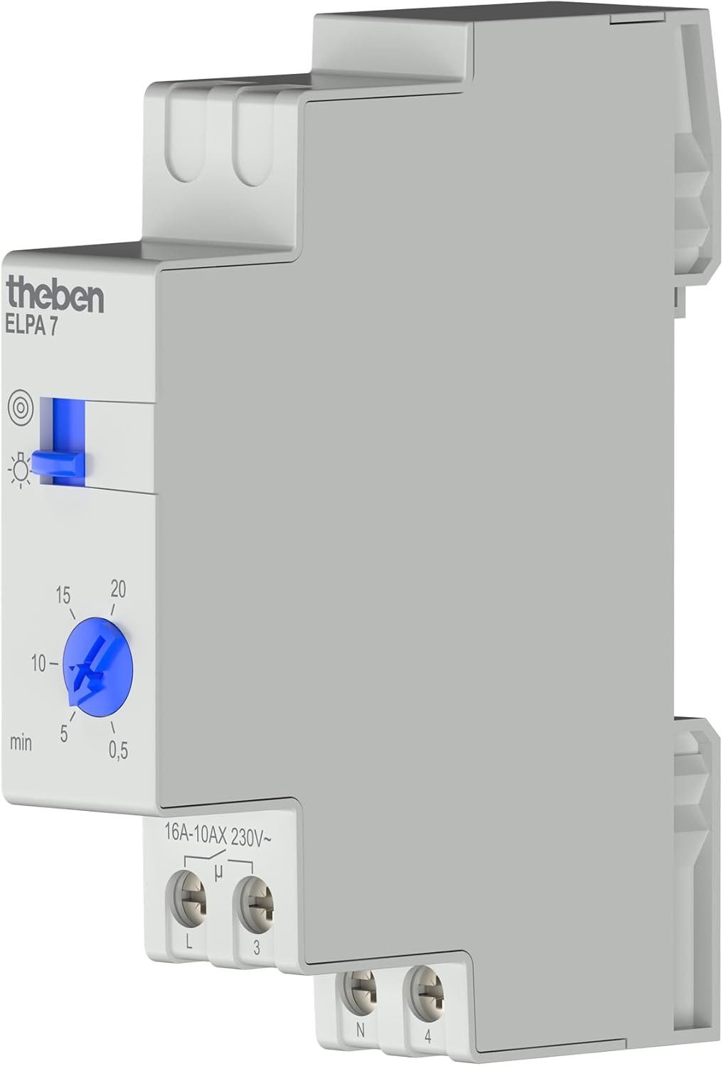 theben Schalter ELPA 7 0070002 Treppenlicht-Zeitschalter, leise, blinkt vor Abschalten, 0,5-20 min, sofort nachschaltbar, TLZ