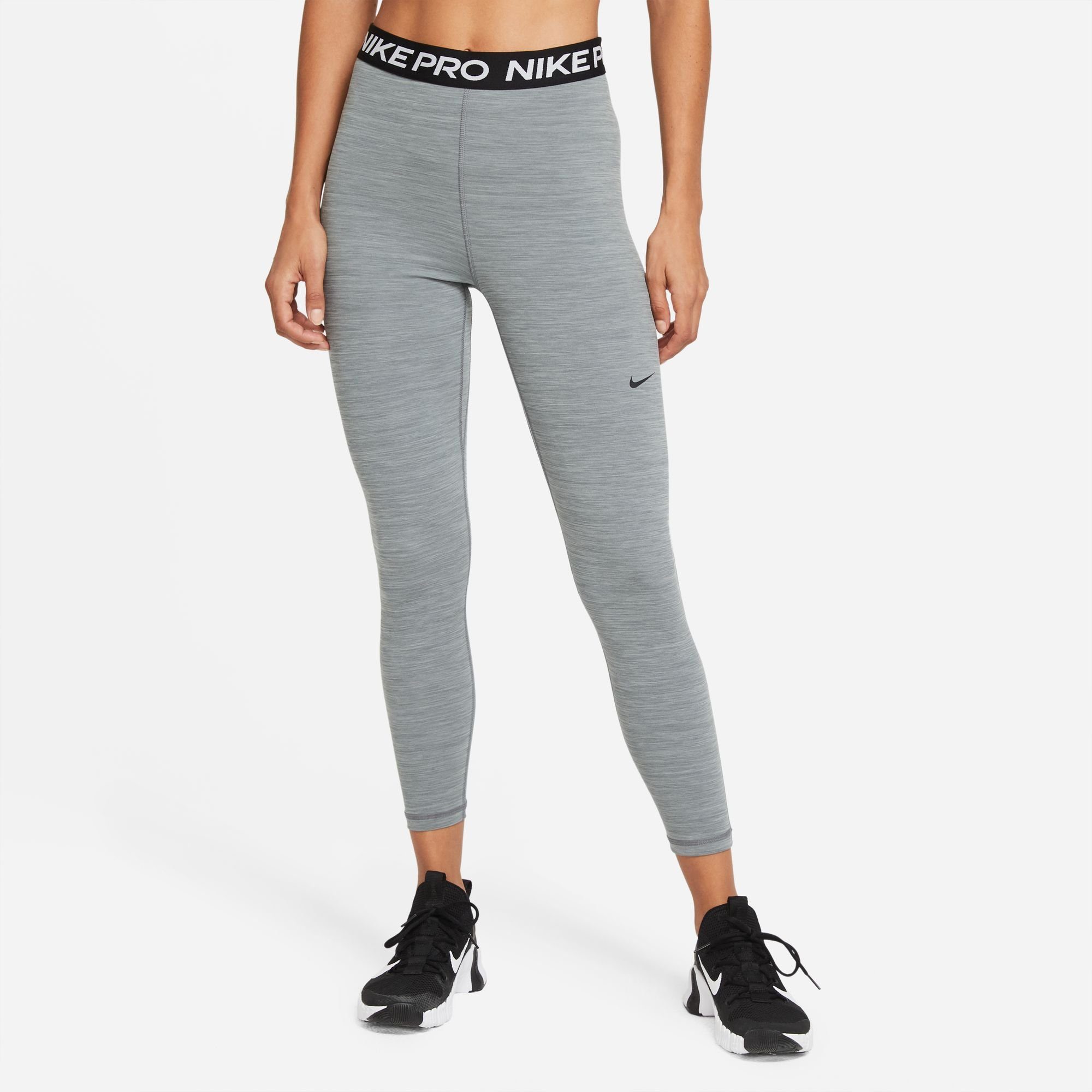 Trainingstights / PANEL PRO LEGGINGS SMOKE GREY/HTR/BLACK/BLACK HIGH-WAISTED MESH Nike WOMEN'S