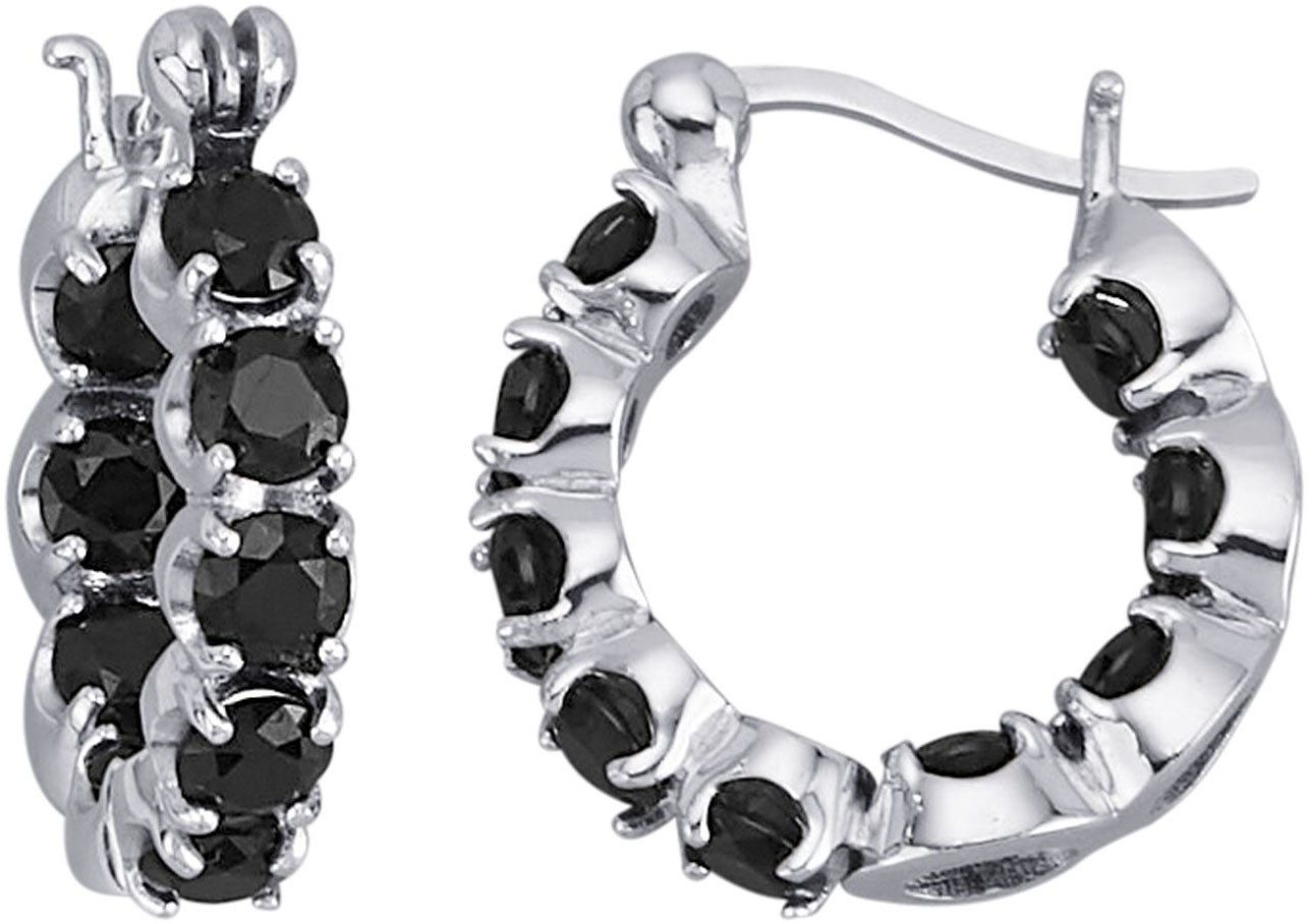 Paar Creolen Schmuck Geschenk Silber 925 Ohrschmuck Ohrringe