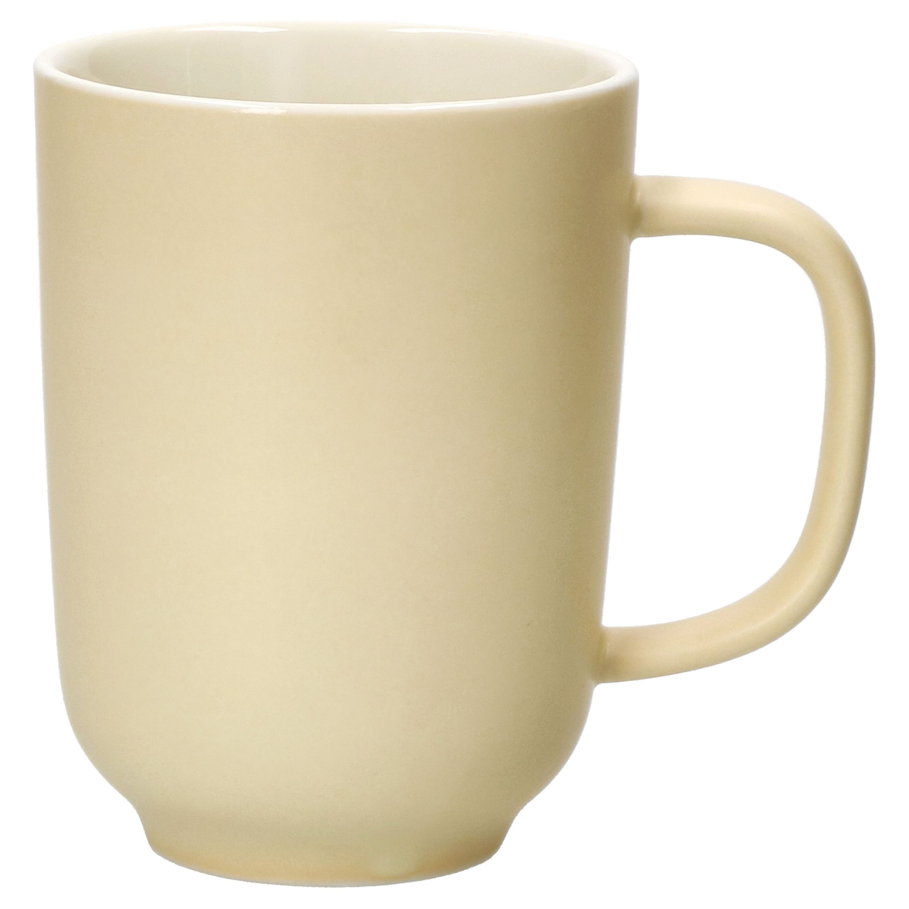 Ritzenhoff & Breker Becher Ritzenhoff 6x Jasper Kaffeebecher 250ml H10,4cm Vanille Tee-Tassen, Steingut