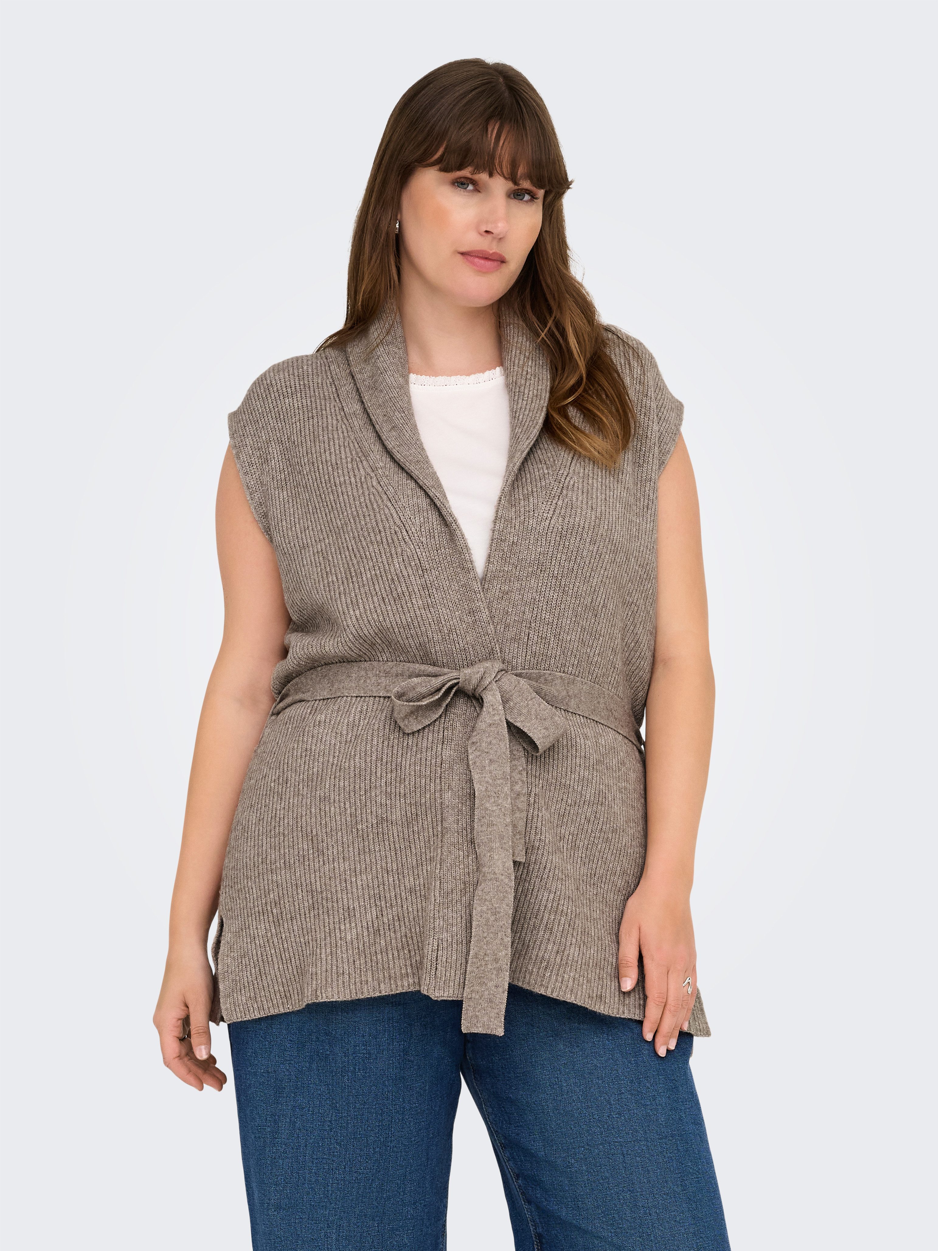 ONLY CARMAKOMA Strickweste CARKATIA SL RIB günstig online kaufen