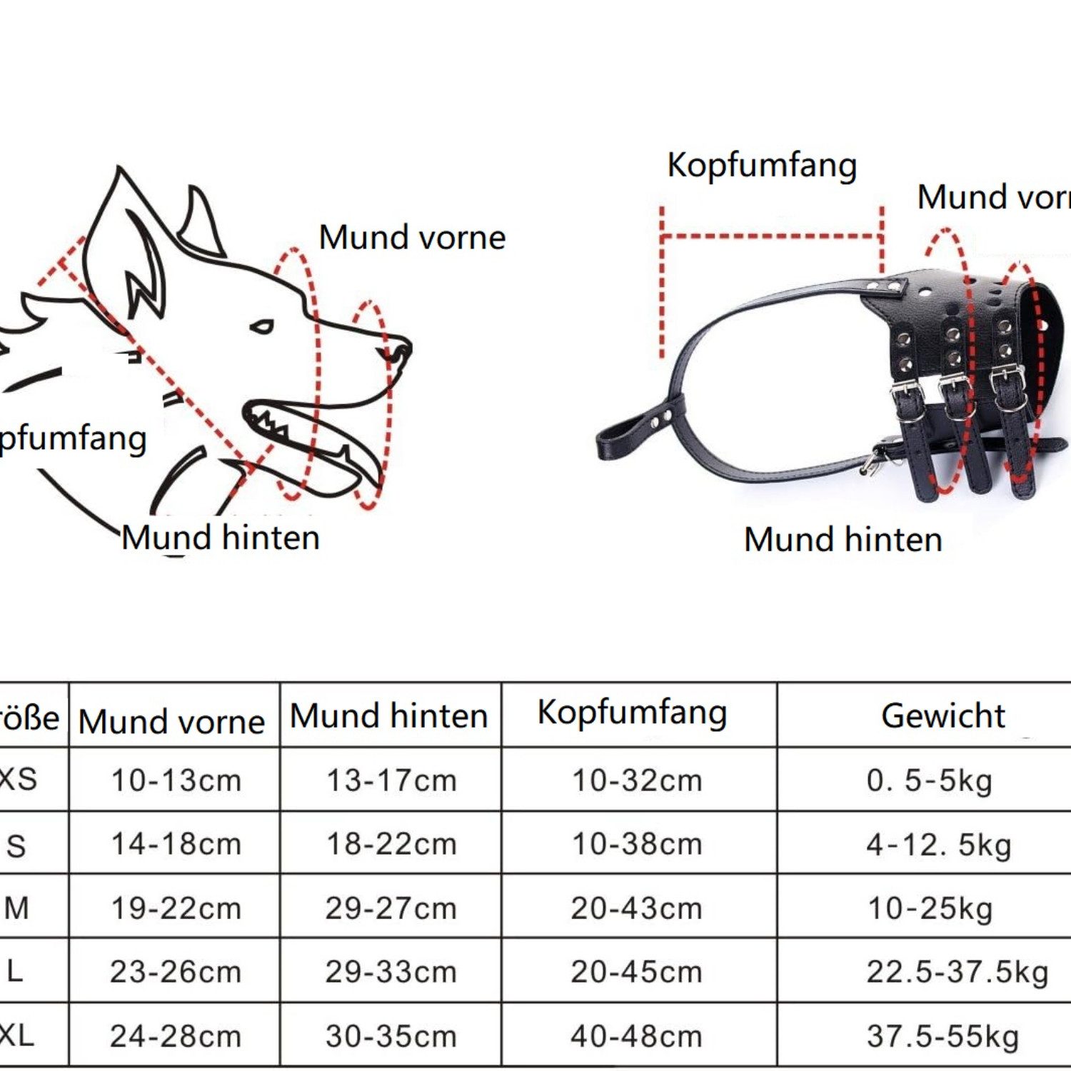 BYSURE Maulkorb, Bissfester Hundemaulkorb aus Leder, verstellbar günstig online kaufen