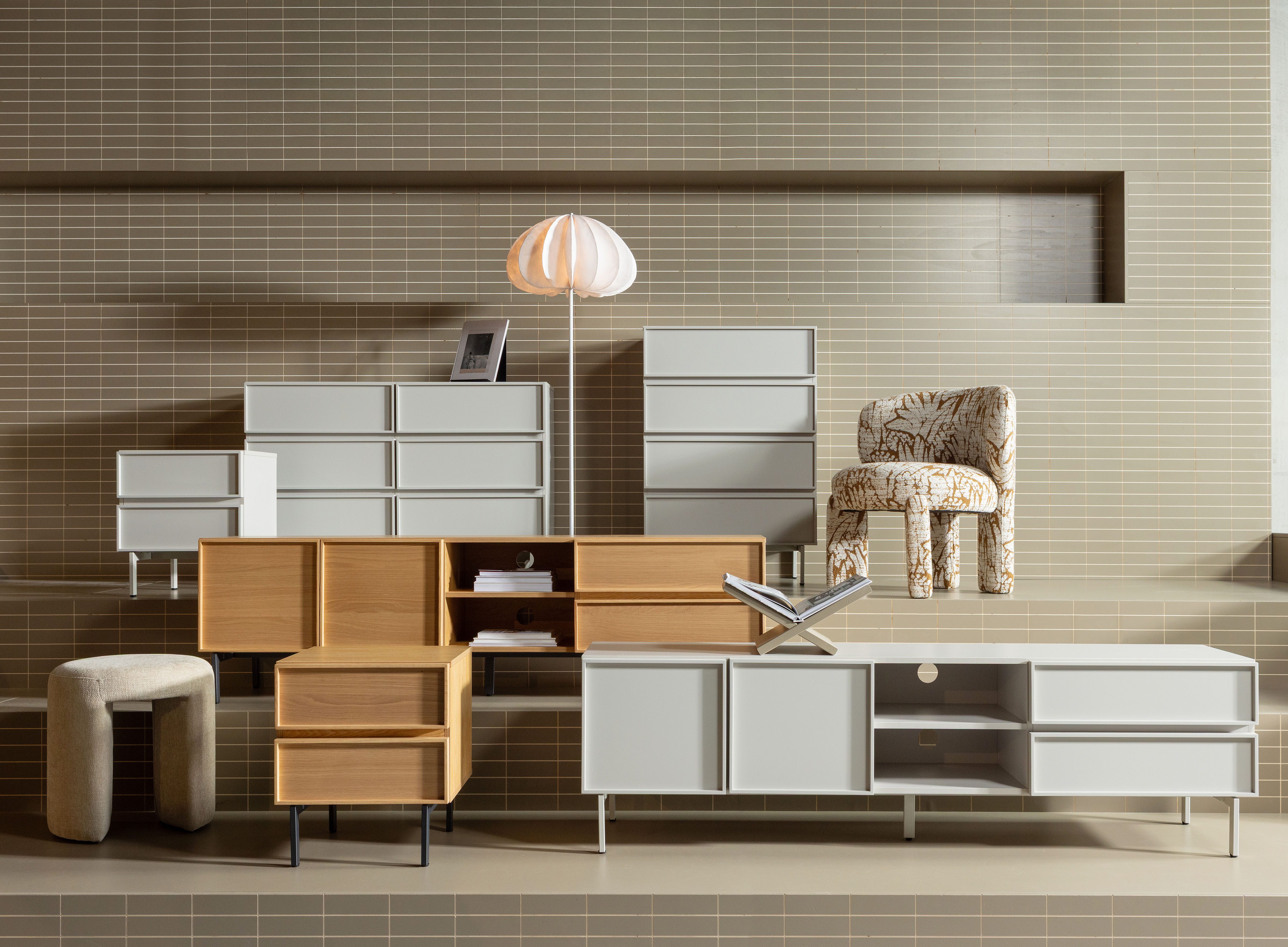 WOOOD Nachtkommode Tours mit kompakter Ausführung und Melamin-MDF B 45 x T 42 x H 51 cm, Tragkraft Deckplatte 50 kg, kratz- und hitzebeständig