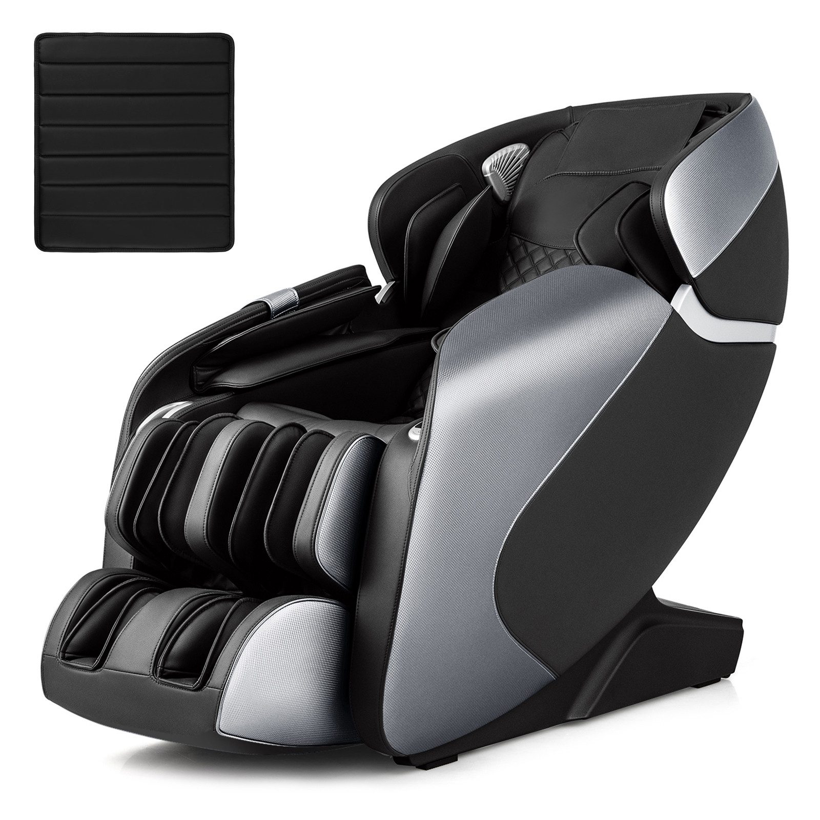 COSTWAY Massagesessel Relaxe, mit Wärme-&Liegefunktion Sprachsteuerung Zero Gravity