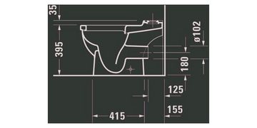 Duravit Bidet Stand-WC-Kombination STARCK 3 ti. 360x655mm Ab se Ab wa HG weiß