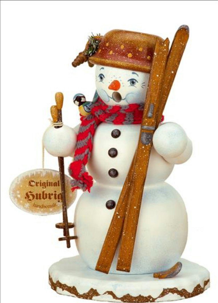 Hubrig Volkskunst Zschorlau Erzgebirge Räuchermännchen Hubrig Räuchermann Schneemann, (1 St), Handarbeit aus dem Erzgebirge