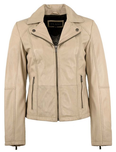 Jilani Lederjacke Smilla Jilani - Damen Lederjacke Lammnappa britch sand günstig online kaufen