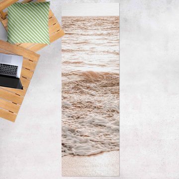 Läufer Teppich Vinyl Flur Küche Strände funktional lang modern, Bilderdepot24, Läufer - beige glatt