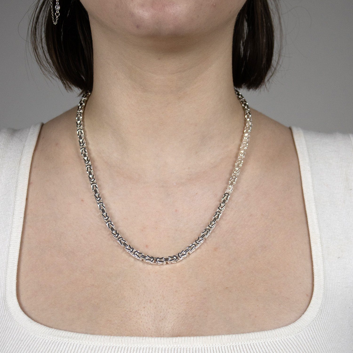 HOPLO Königskette 4,0 mm 925 Sterlingsilber Königskette massiv Silber hochw günstig online kaufen