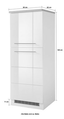 Kochstation Kühlumbauschrank KS-Wien 60 cm breit, für Einbaukühlschrank