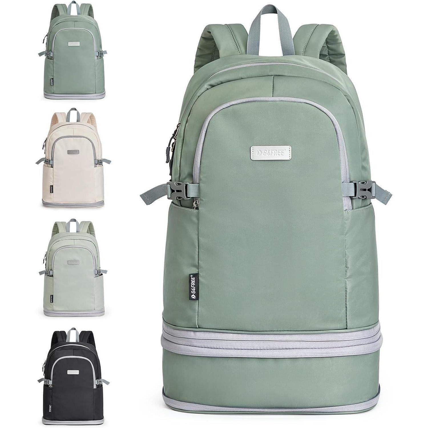 Sportrucksack Sportrucksack wasserdicht Schuhfach Nassfach 35L 35L Olivgrün