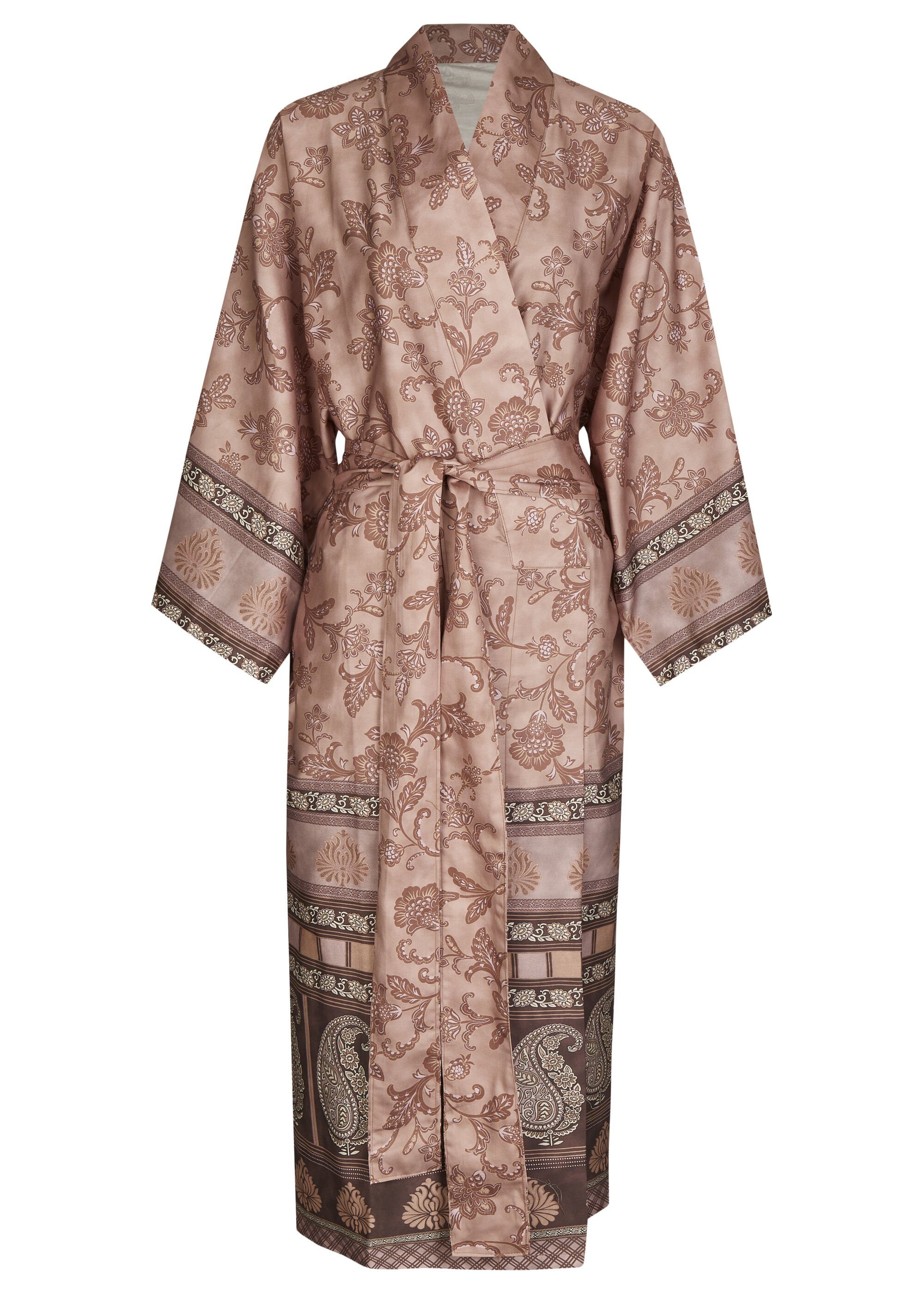 Bassetti Kimono 'MANTOVA', midi, Baumwolle, Gürtel, mit Allover-Muster