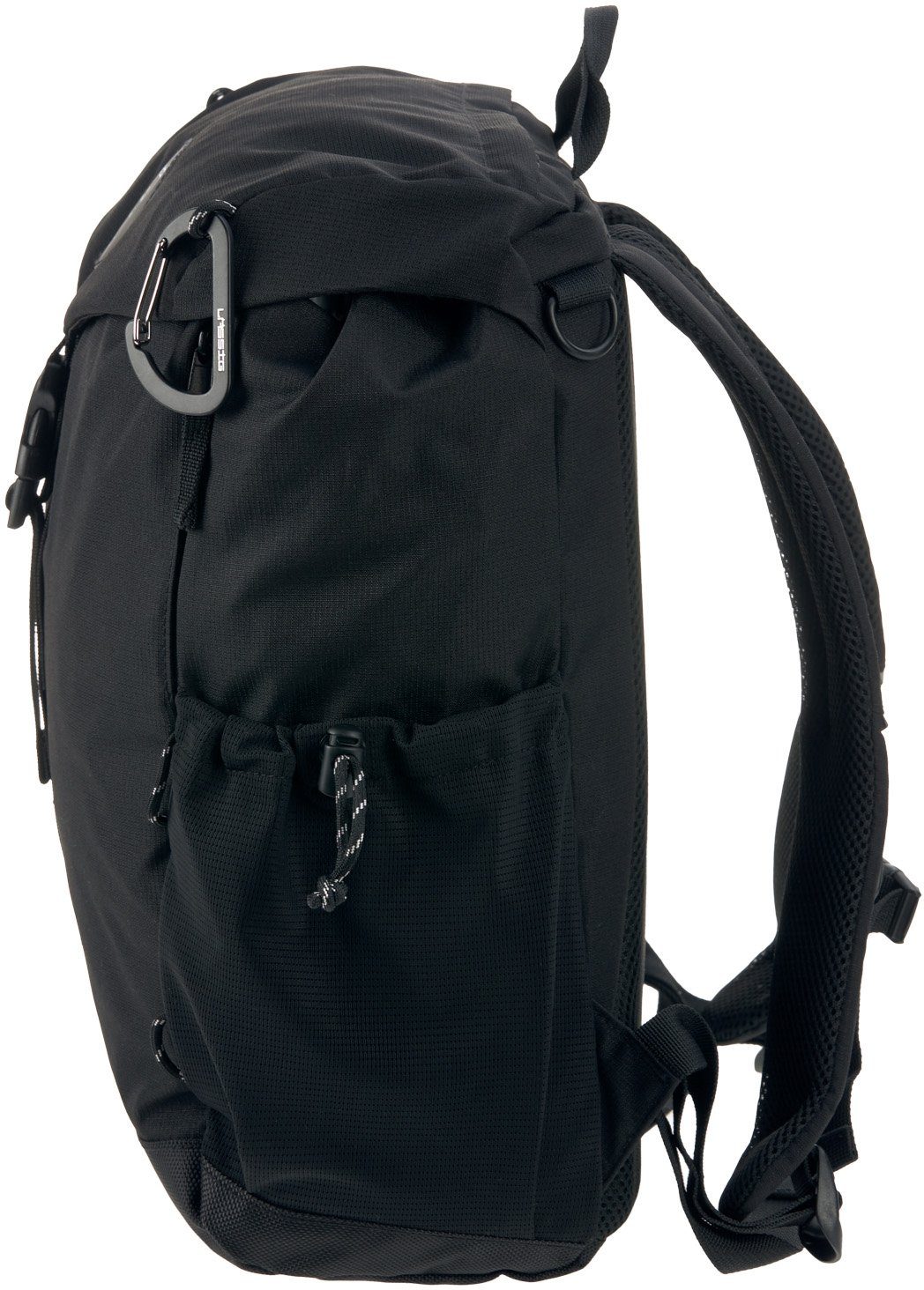 LÄSSIG Wickelrucksack Green Label, Outdoor, Black, PETA-approved vegan; zum Teil aus recyceltem Material