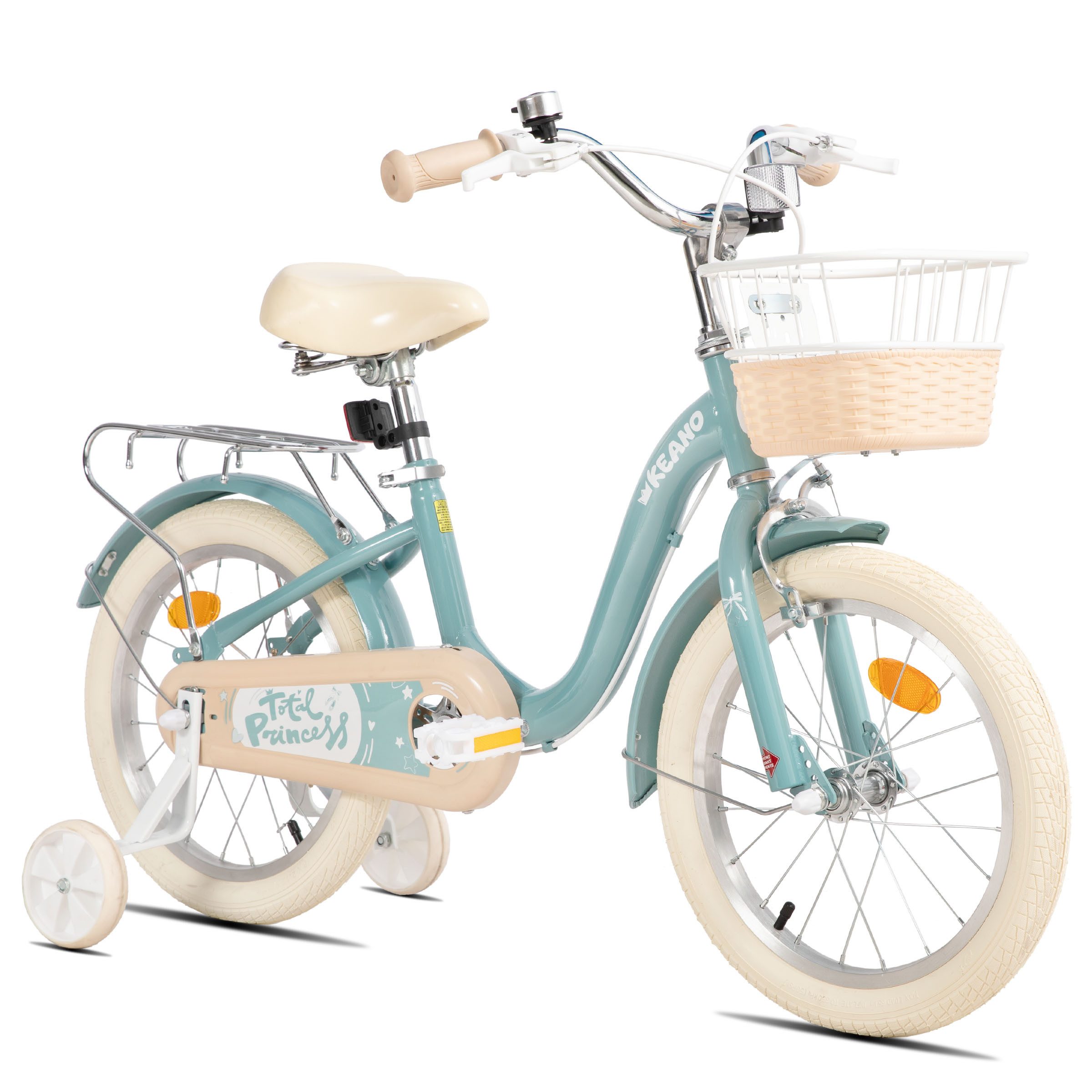 JOYSTAR Kinderfahrrad 16/20 Zoll Fahrräder für Mädchen Geeignet 4-10 Jahren, mit Korb, Kotflügel, Kettenschutz, Gepäckträger und Stützrädern