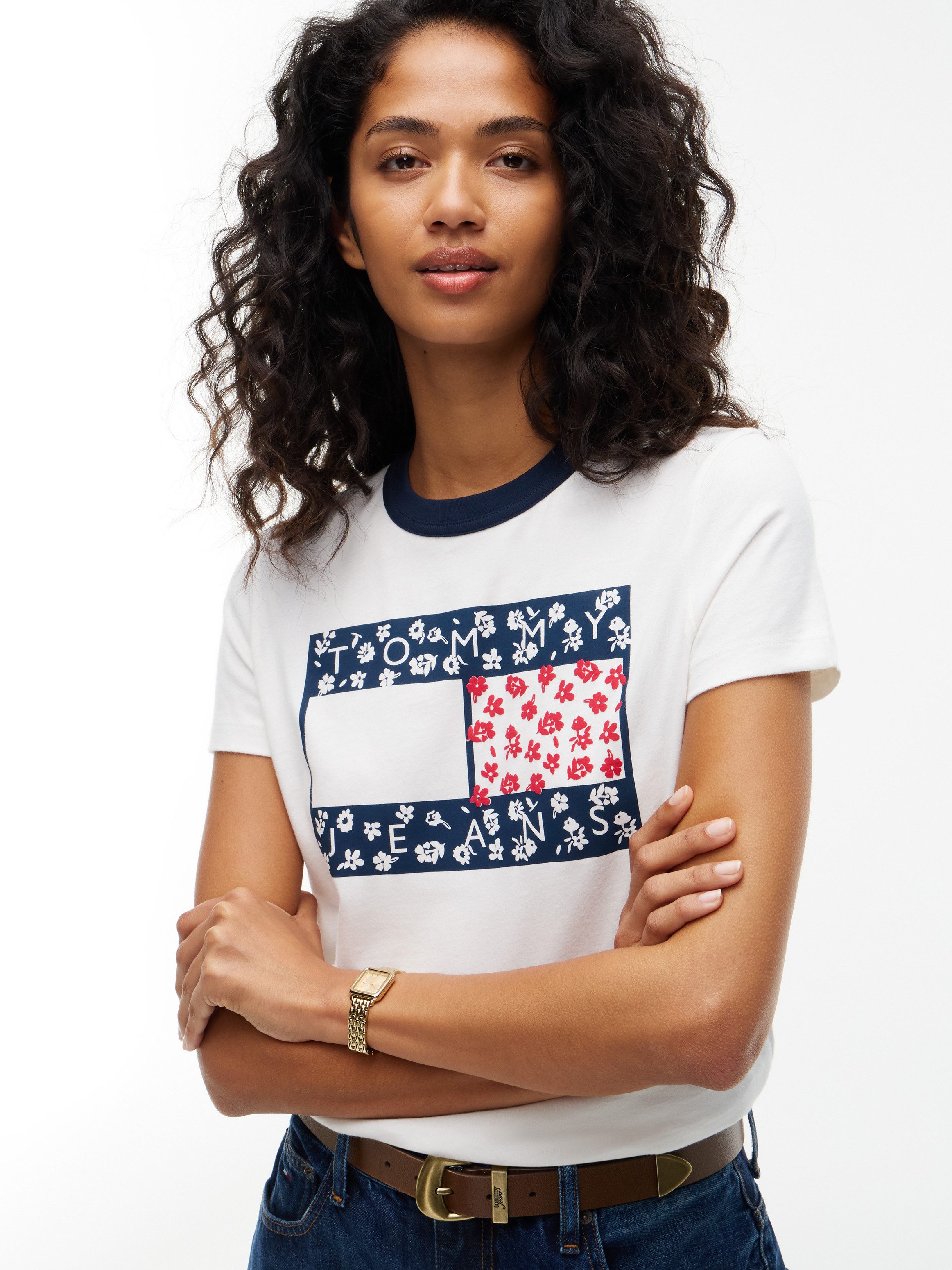 Tommy Jeans Rundhalsshirt TJW REG NOLVETY RINGER Baumwolle – Bild 2 von 5