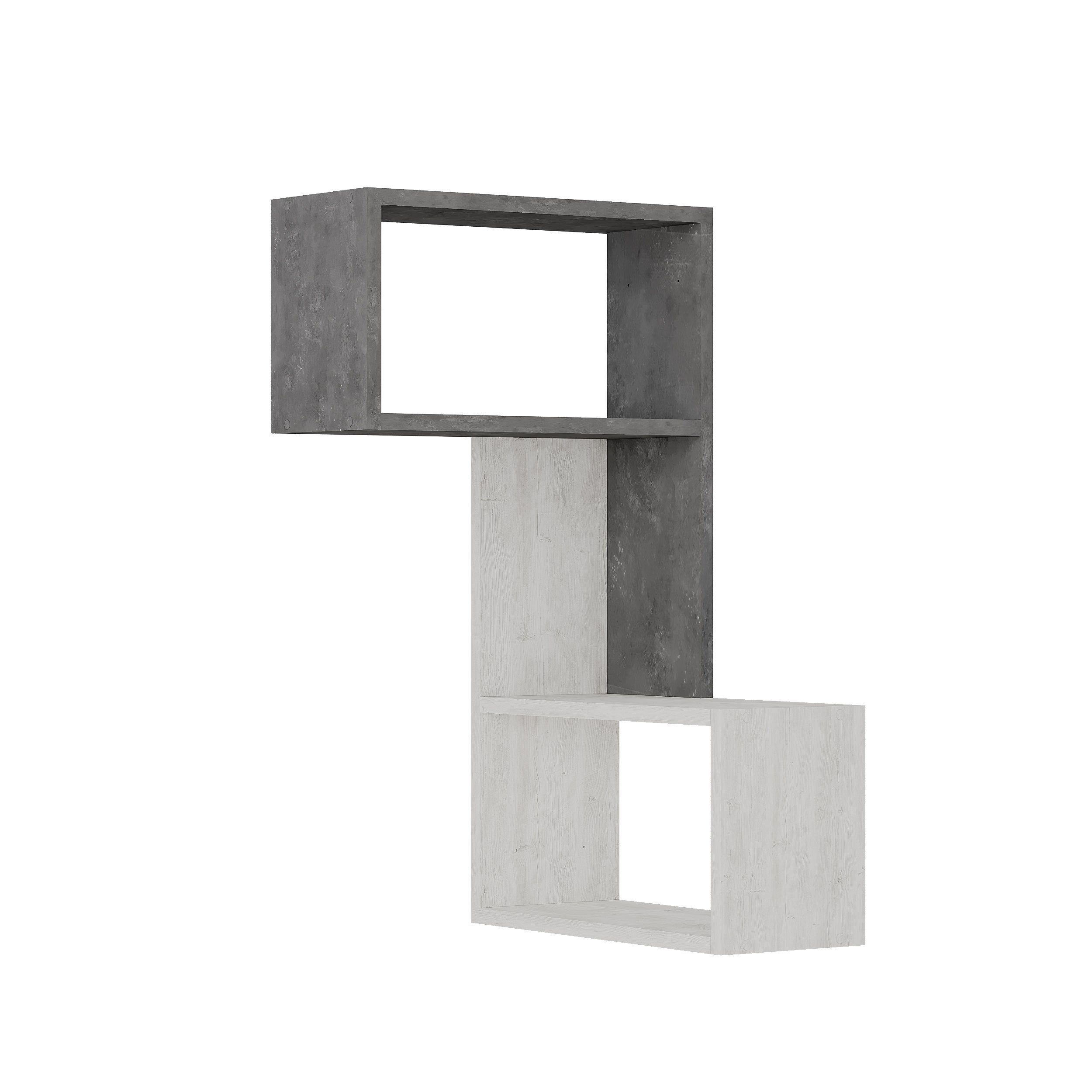 Decortie Eckregal Part, Modernes Wandregal, 67 x 47 x 82 cm