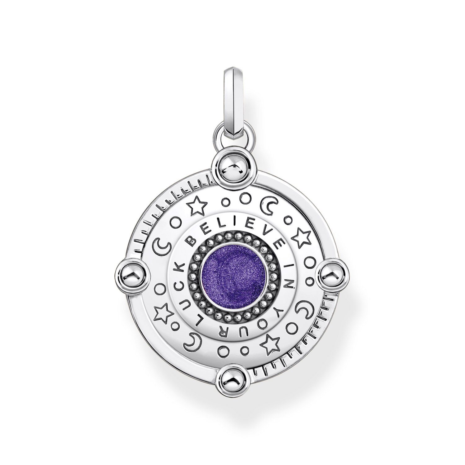 THOMAS SABO Medallionanhänger Kosmischen Silber Ketten- Details Auge mit