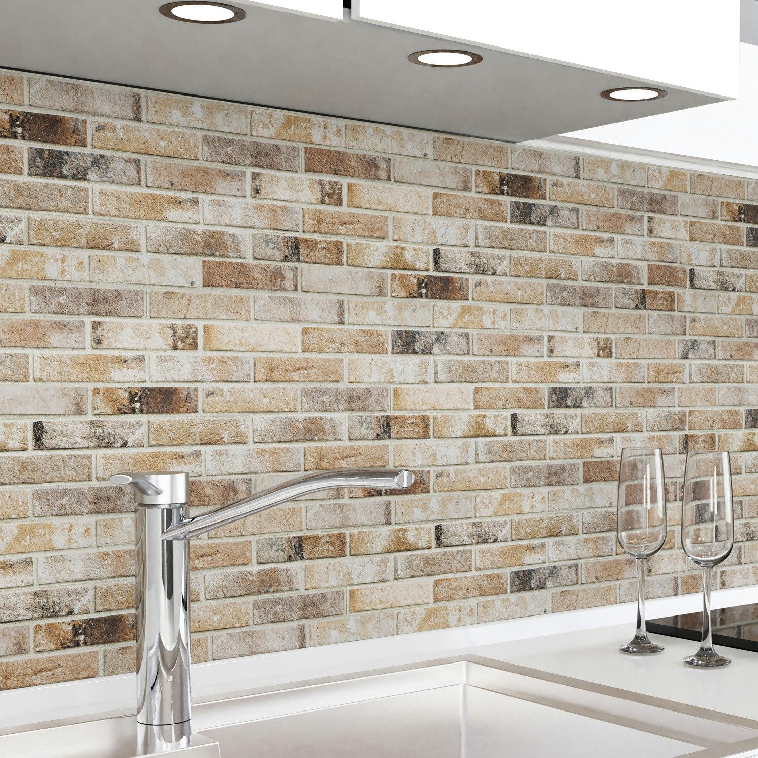 danario Küchenrückwand Folie selbstklebend - Matt - Spritzschutz Küche - versteift & robust