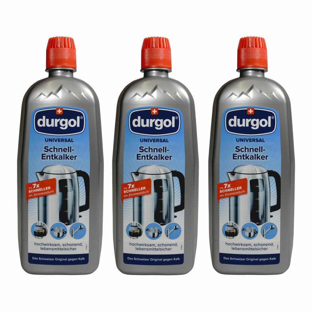 Durgol Universall Schnell 3 x 750 ml Flüssigentkalker (Set) | Entkalker