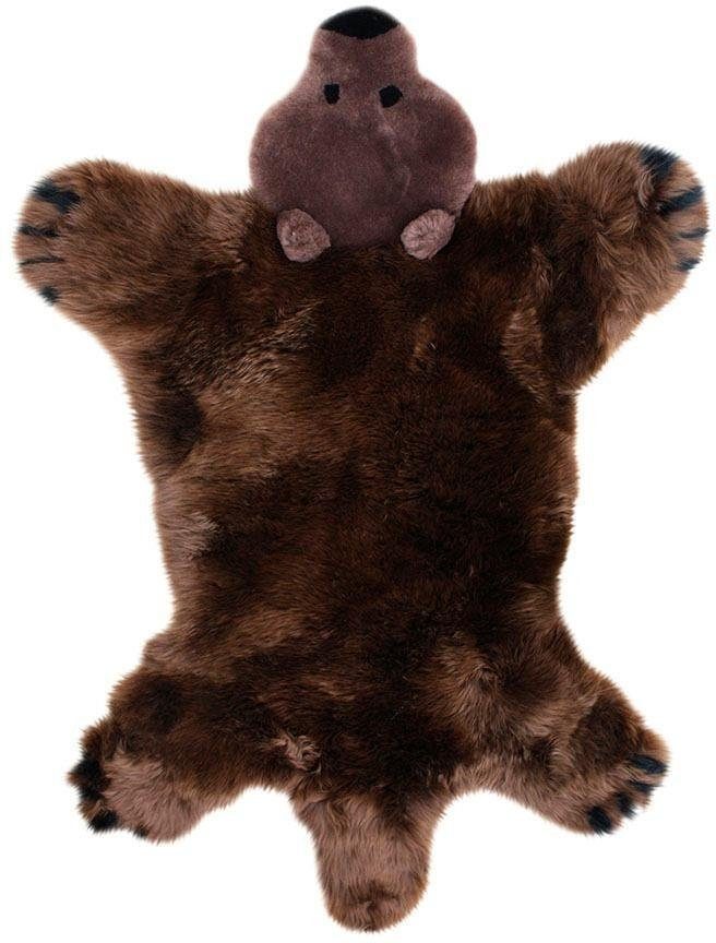 Heitmann Felle Fellteppich Bär, fellförmig, Höhe: 40 mm, Kinderteppich, echtes Lammfell, Kinderzimmer