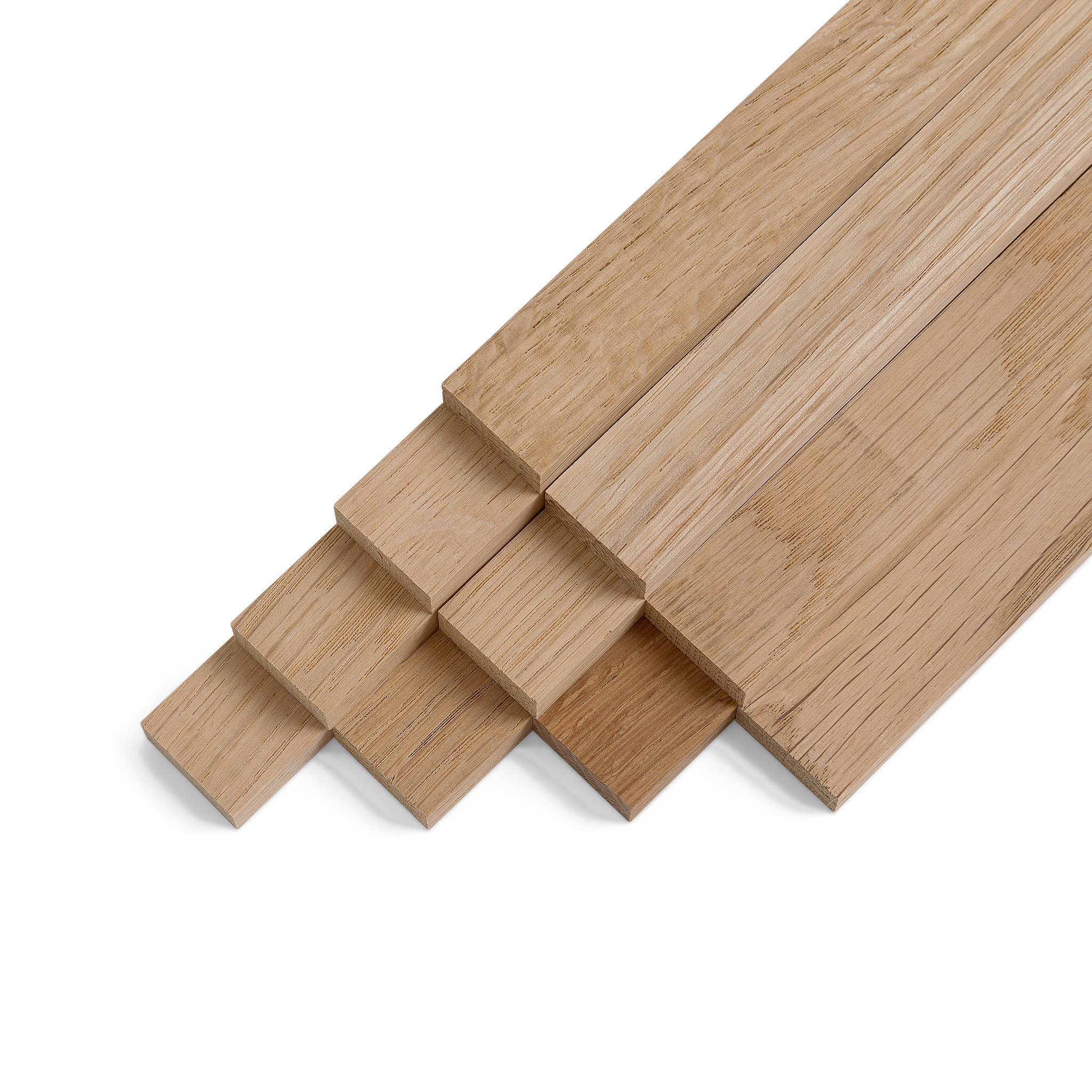 Woodsellers Kantholz 10er-Set Holzleisten - Eiche gehobelt - 8 x 20 x 500 mm, (10 Packung 10-tlg), Woodsellers - 10er-Set Holzleiste - Eiche gehobelt - 8x20x500 mm