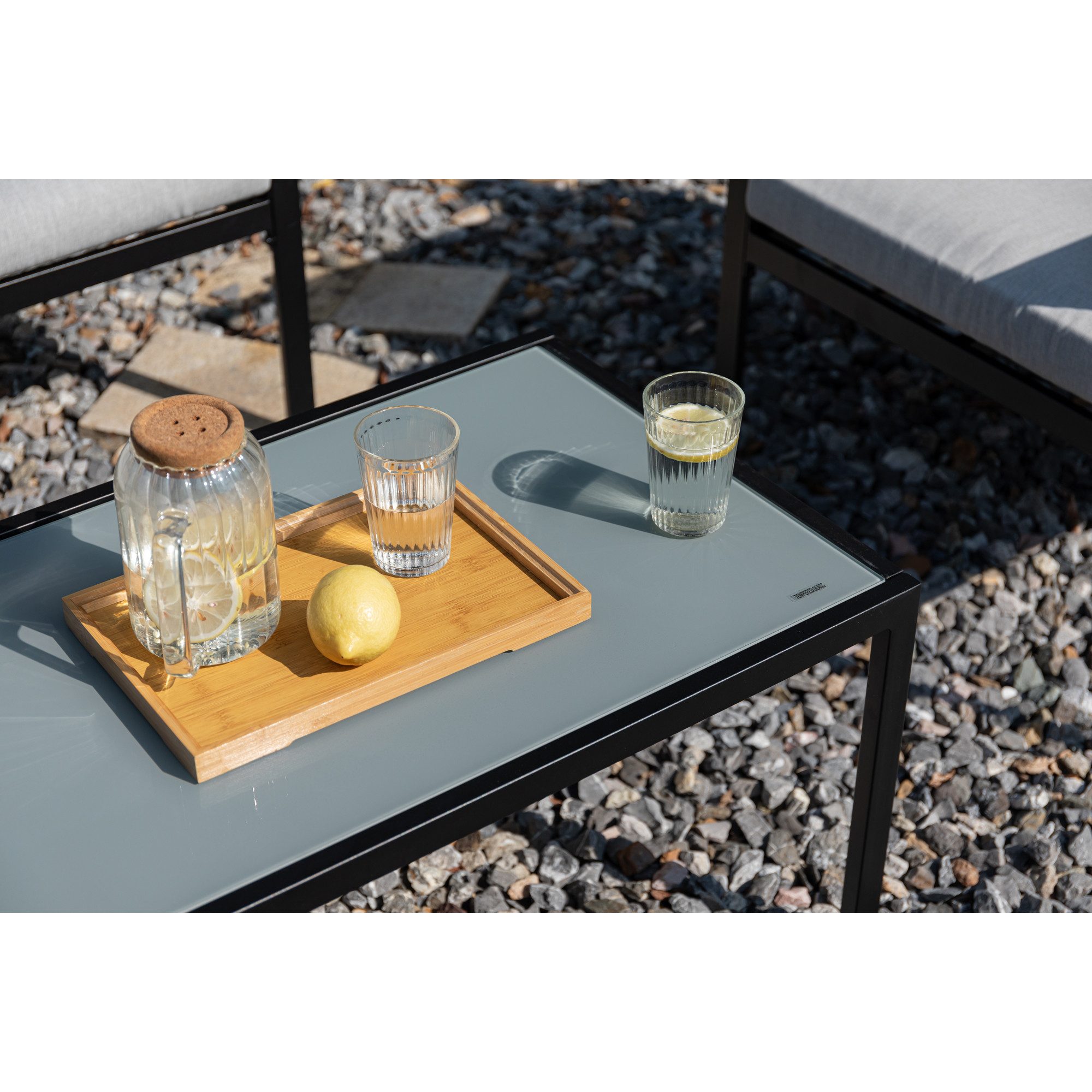 MANDALIKA Garden Gartenlounge-Set Lounge Set Kos, Intigrierte Seitenfächer