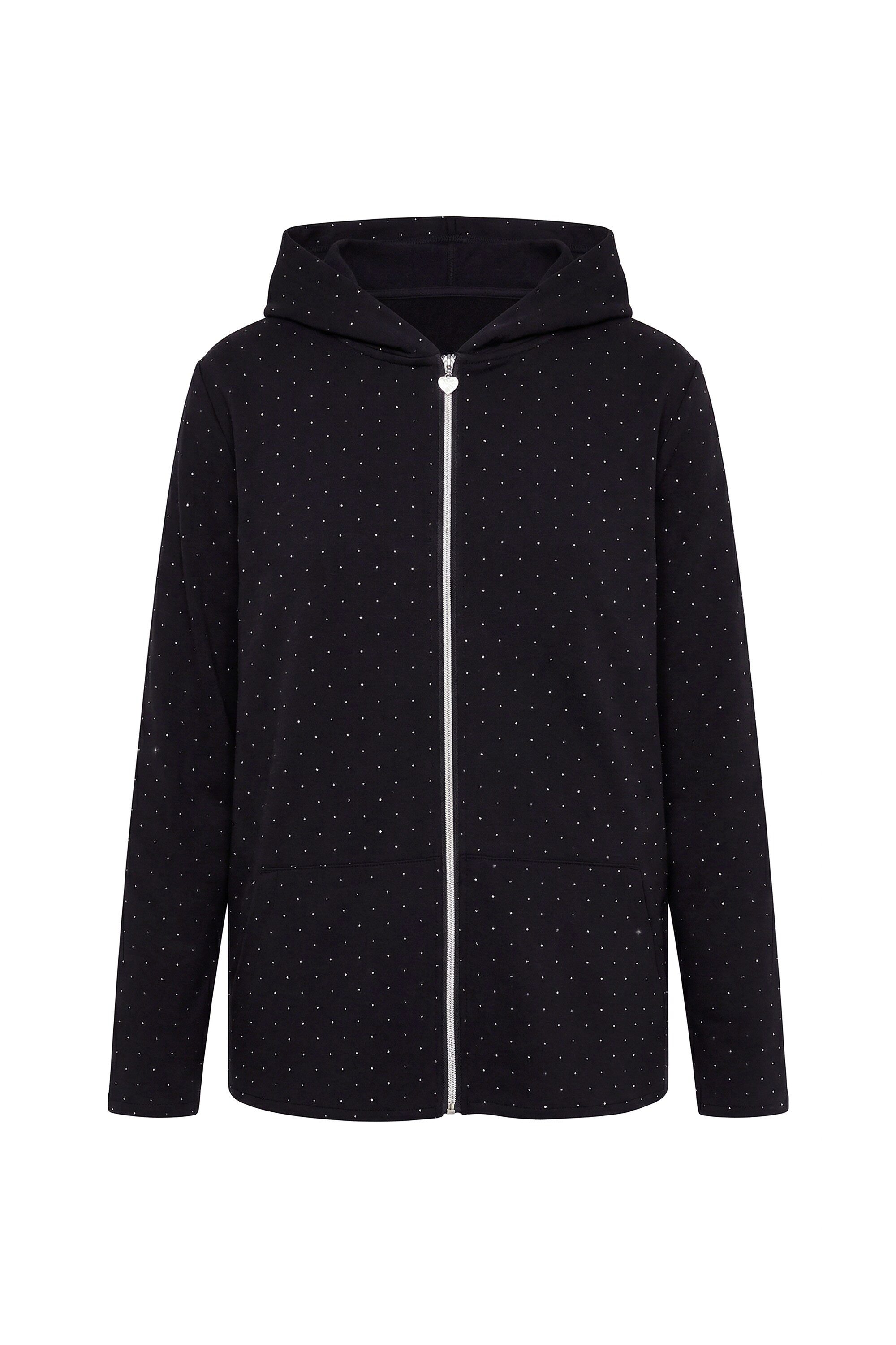 MIAMODA Sweatjacke Sweatjacke Loose Fit Kapuze Zipper günstig online kaufen