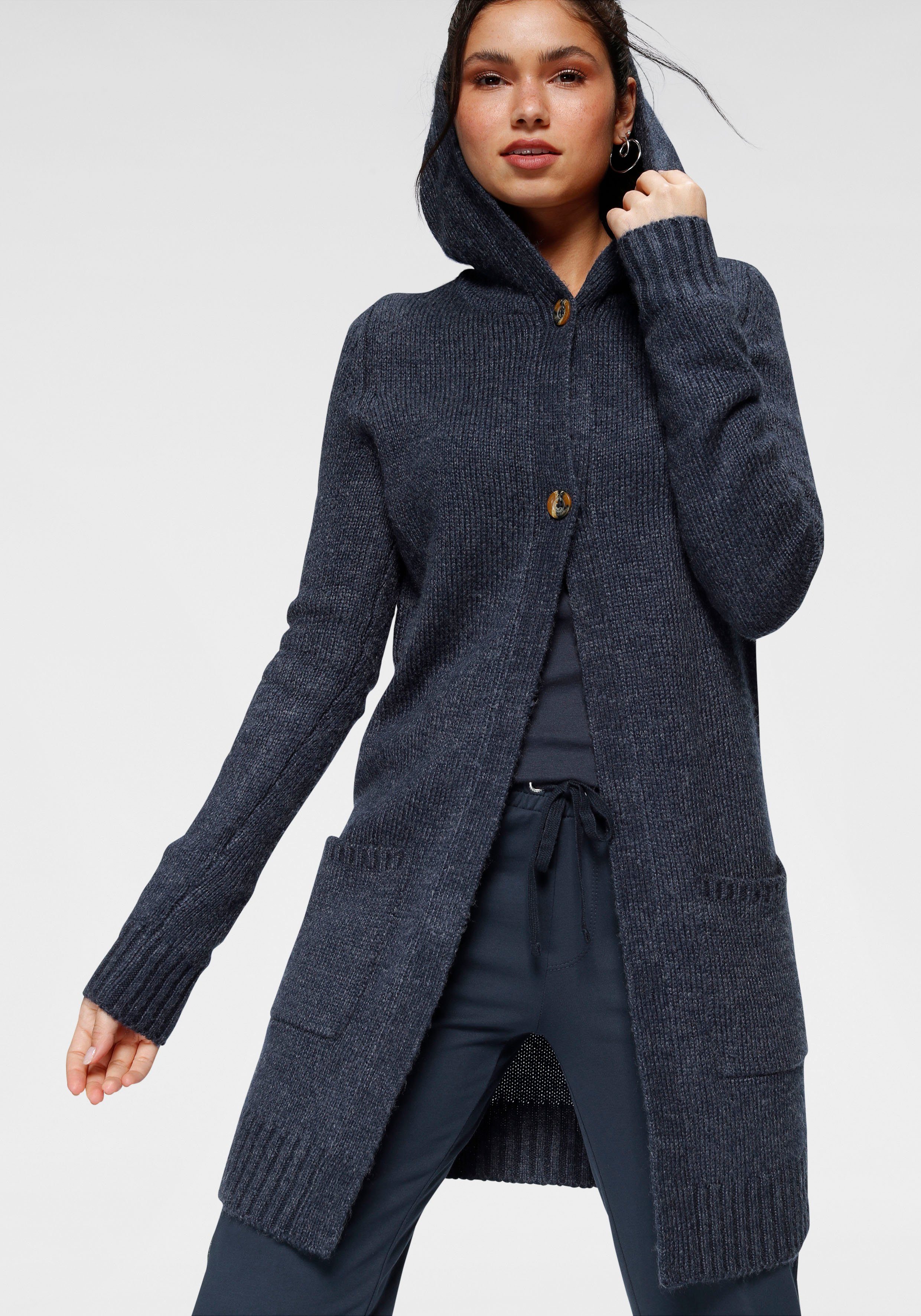 Kapuzenstrickjacke