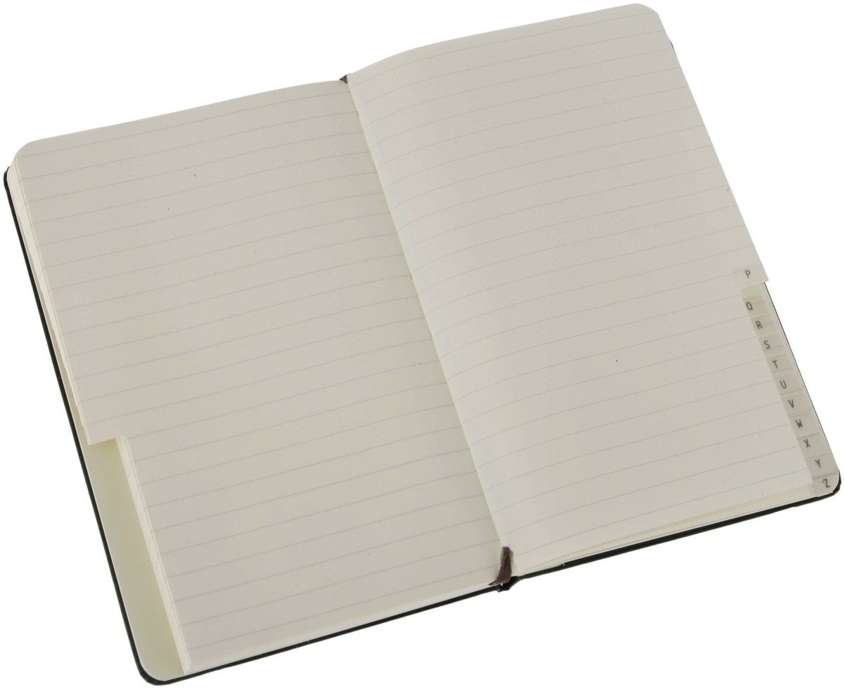 MOLESKINE Tagebuch Adressbuch Pocket A6 liniert mit Register Hardcover schwarz
