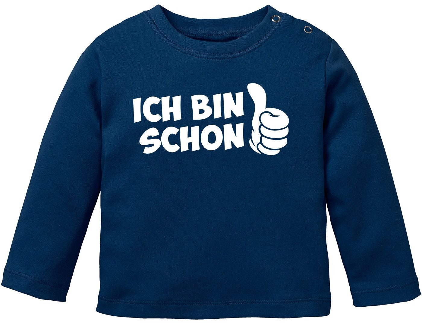 Body Baby Langarm-Shirt 1. Geburtstag Ich bin schon 1 Comic-Hand