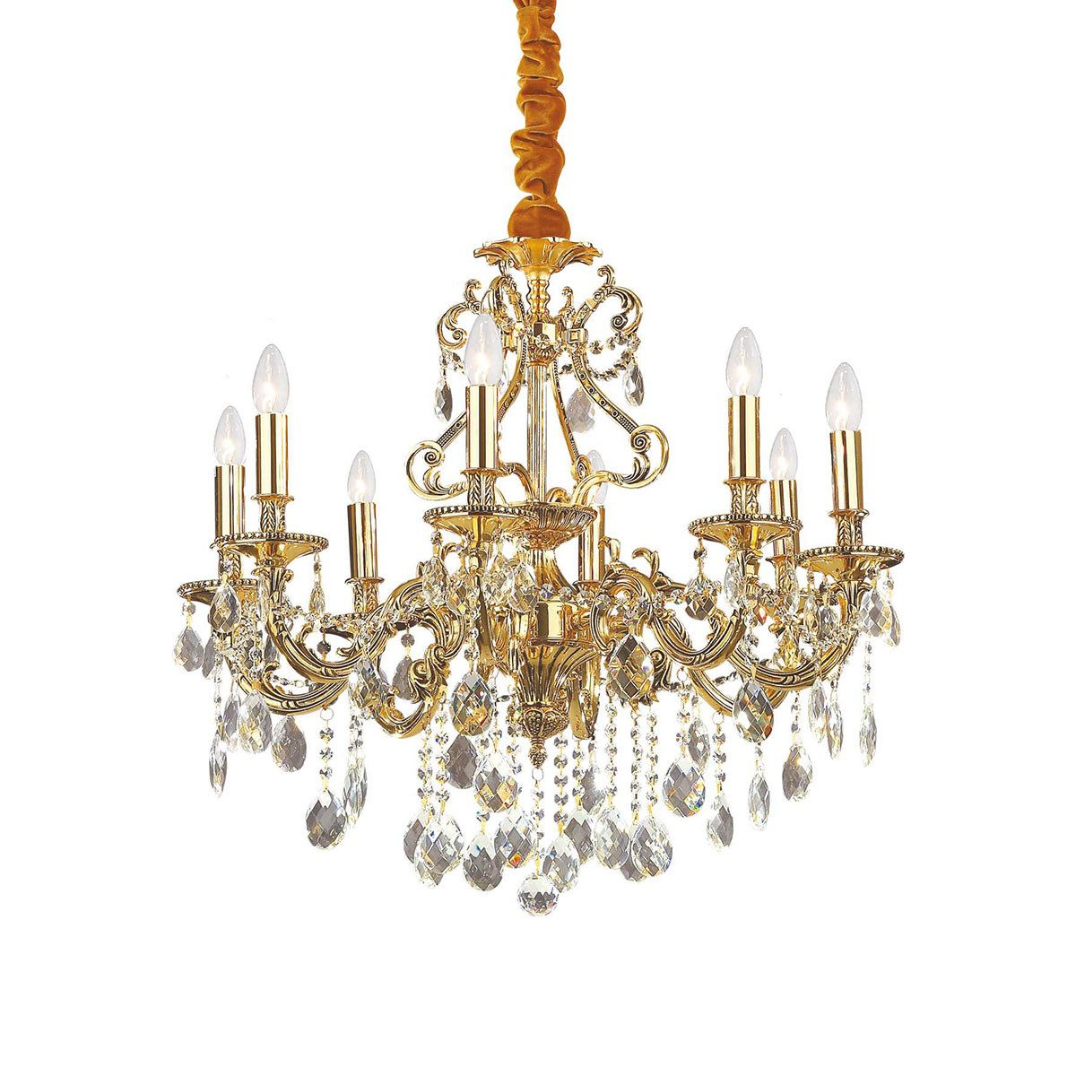 Ideal Lux Люстри Gioconda SP8 Люстри 8-flammig, Gold, Ø: 73 cm, LED wechselbar, Hängeleuchte
