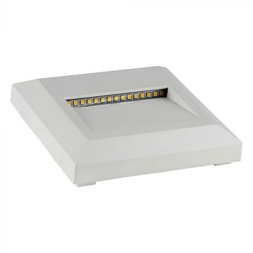 V-TAC LED Einbaustrahler, LED-Leuchtmittel fest verbaut, Neutralweiß, LED Treppenlicht Wandlampe Stufenleuchte Weiß Außenleuchte IP65