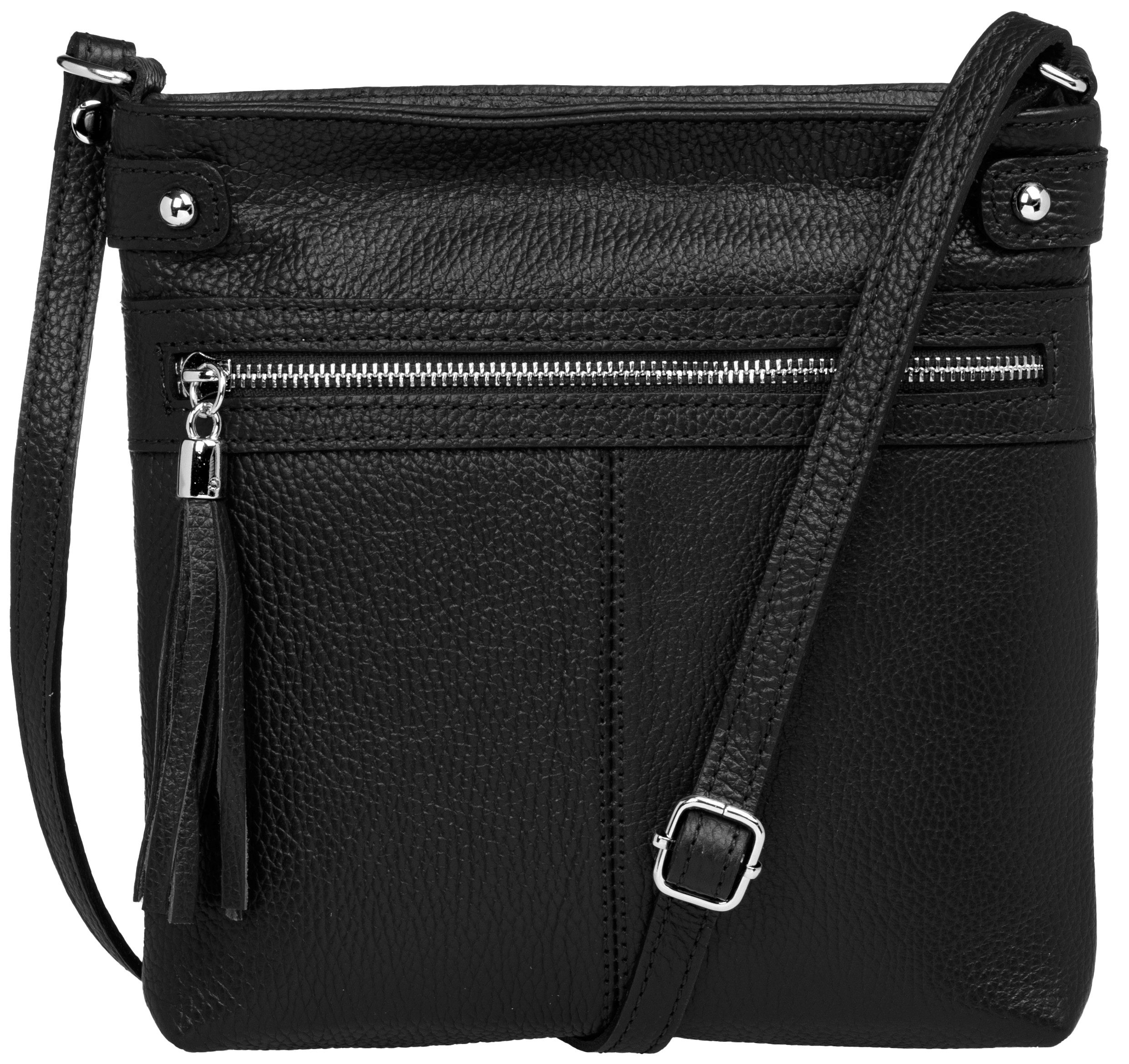 Caspar Umhängetasche Mittelgroße Crossbody Bag Leder günstig online kaufen
