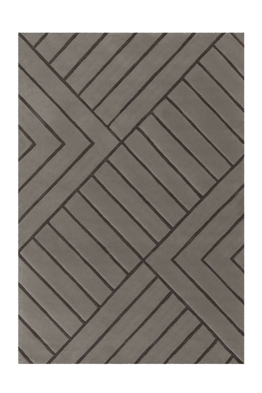 Teppich Boss Teppich Kurzflor Teppich Celine 5055 - Grau, rechteckig, Höhe: 18 mm
