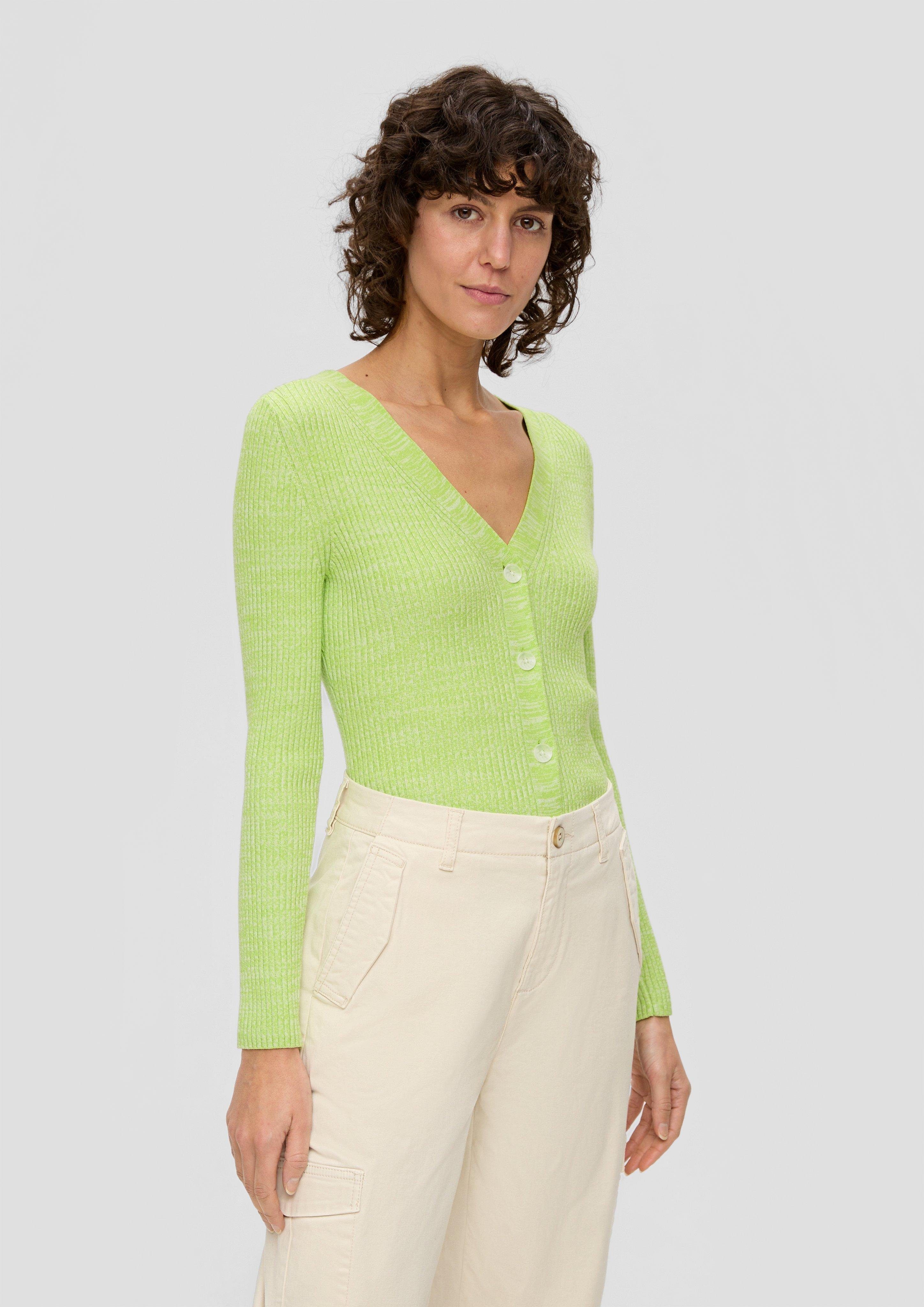 s.Oliver Strickjacke Feine Strickjacke aus Viskosemix günstig online kaufen
