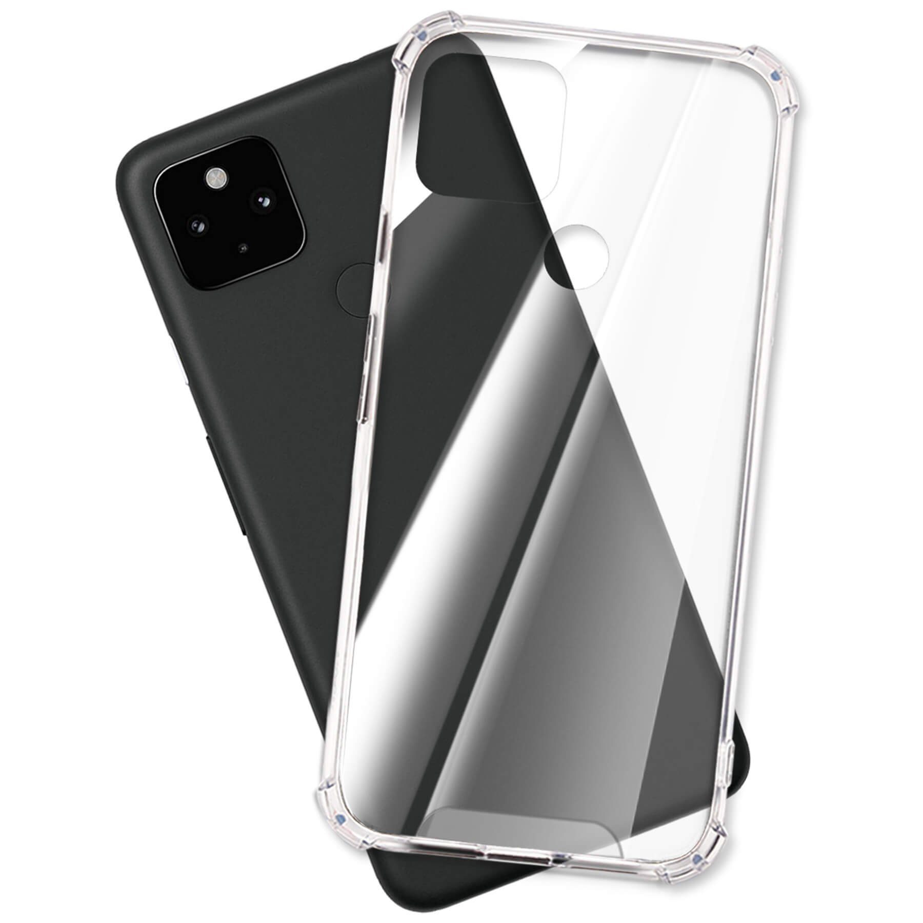 mtb more energy Smartphone-Hülle Clear Armor Case für Google Pixel 4a 5G, Transparente TPU Schutzhülle Case Backcover mit Anti-Shock Verstärkung