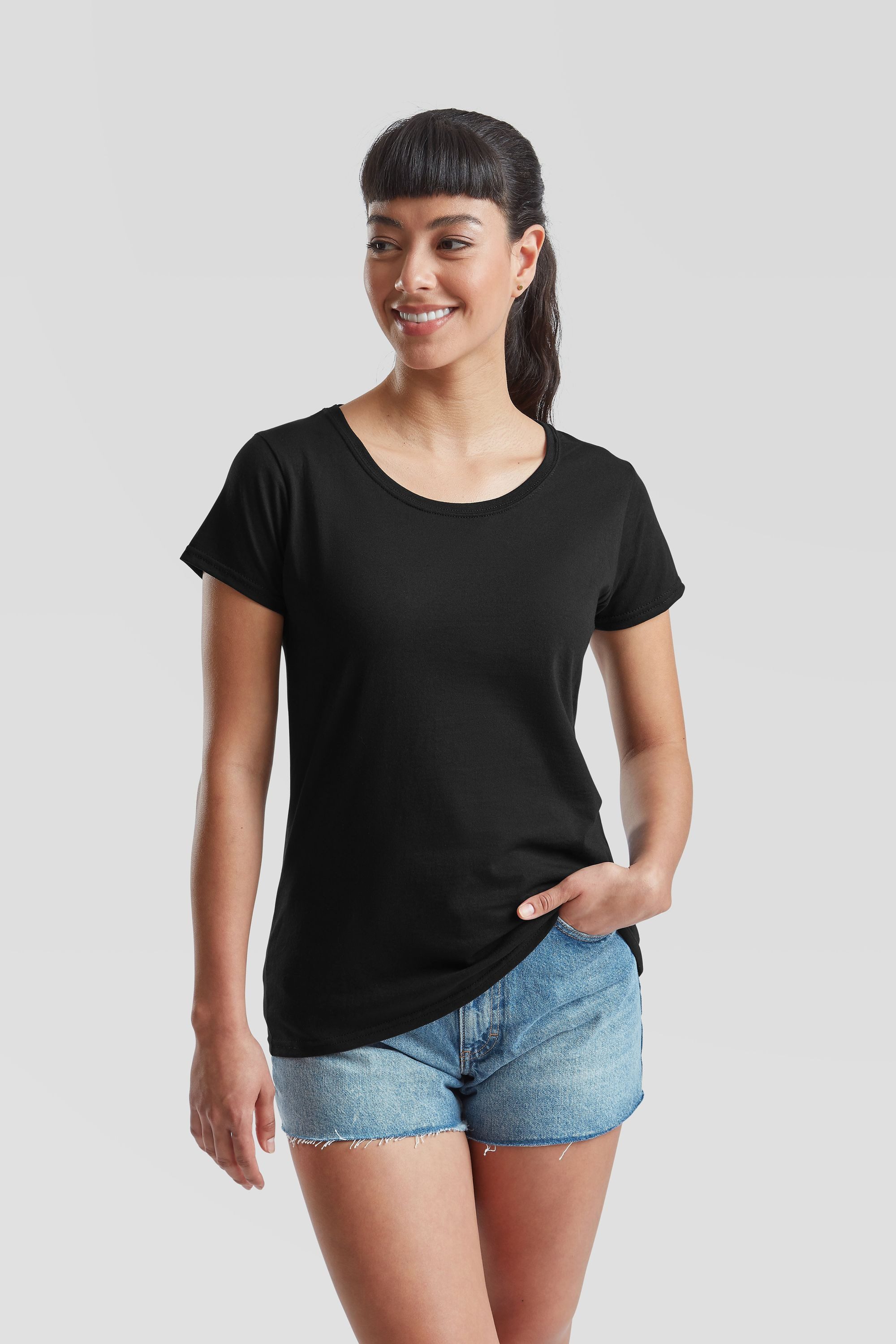 Fruit of the Loom Rundhalsshirt Fruit of the Loom Valueweight T Lady-Fit
