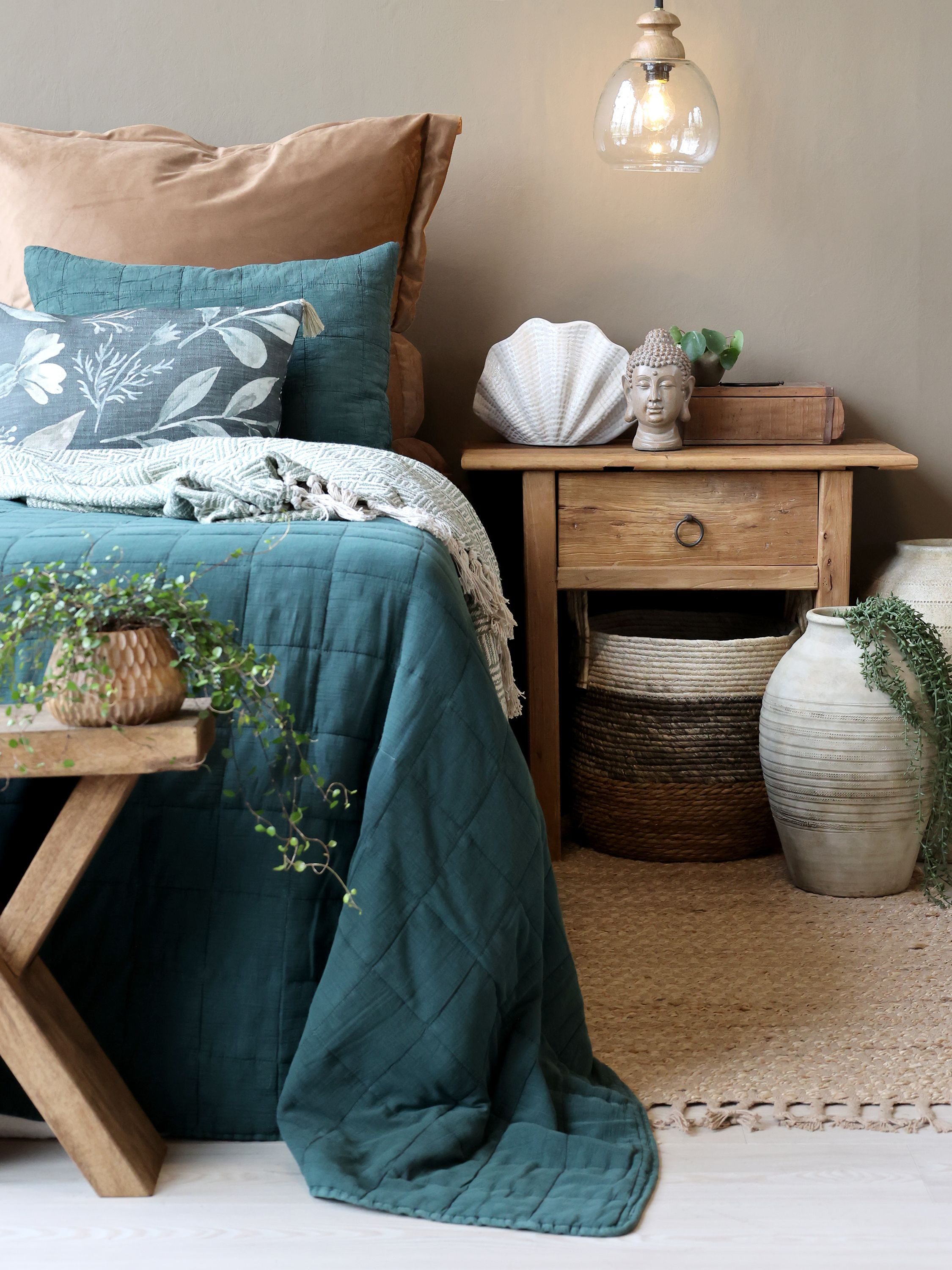 Chic Antique Tagesdecke Aix Quilt Tagesdecke Vintage L240/B240 cm forest gr günstig online kaufen