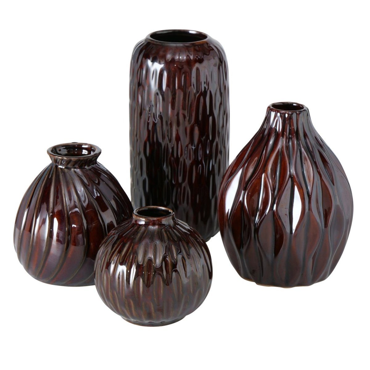 BOLTZE Dekovase Vase Zalina dunkelbraun 9 cm (1 Stück) (Vase)