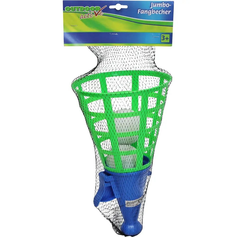 Spiel Outdoor active Jumbo-Fangbecher mit 2 Bällen, # 34 cm, Outdoorspielzeu